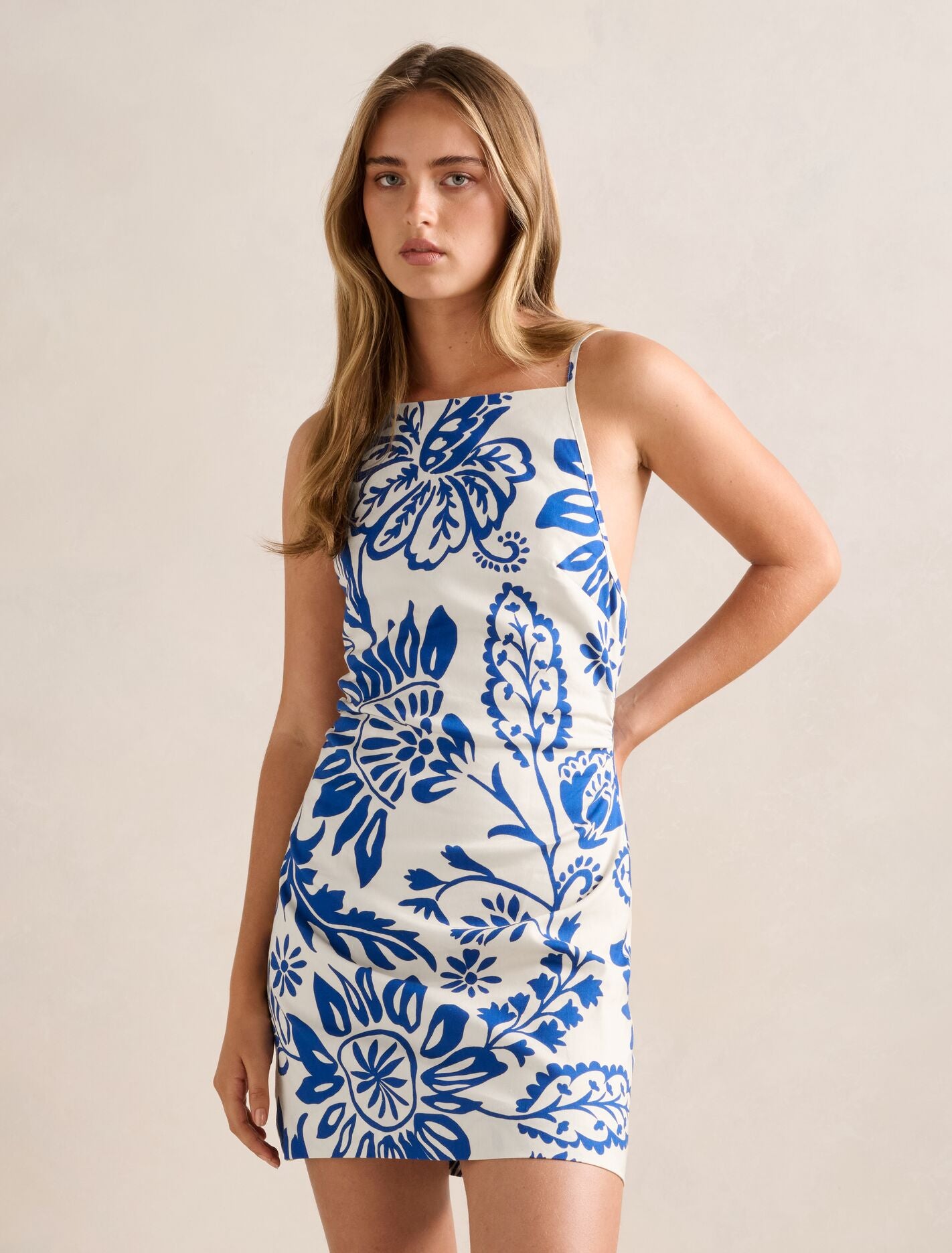 Letty Stretch Linen Mini Dress