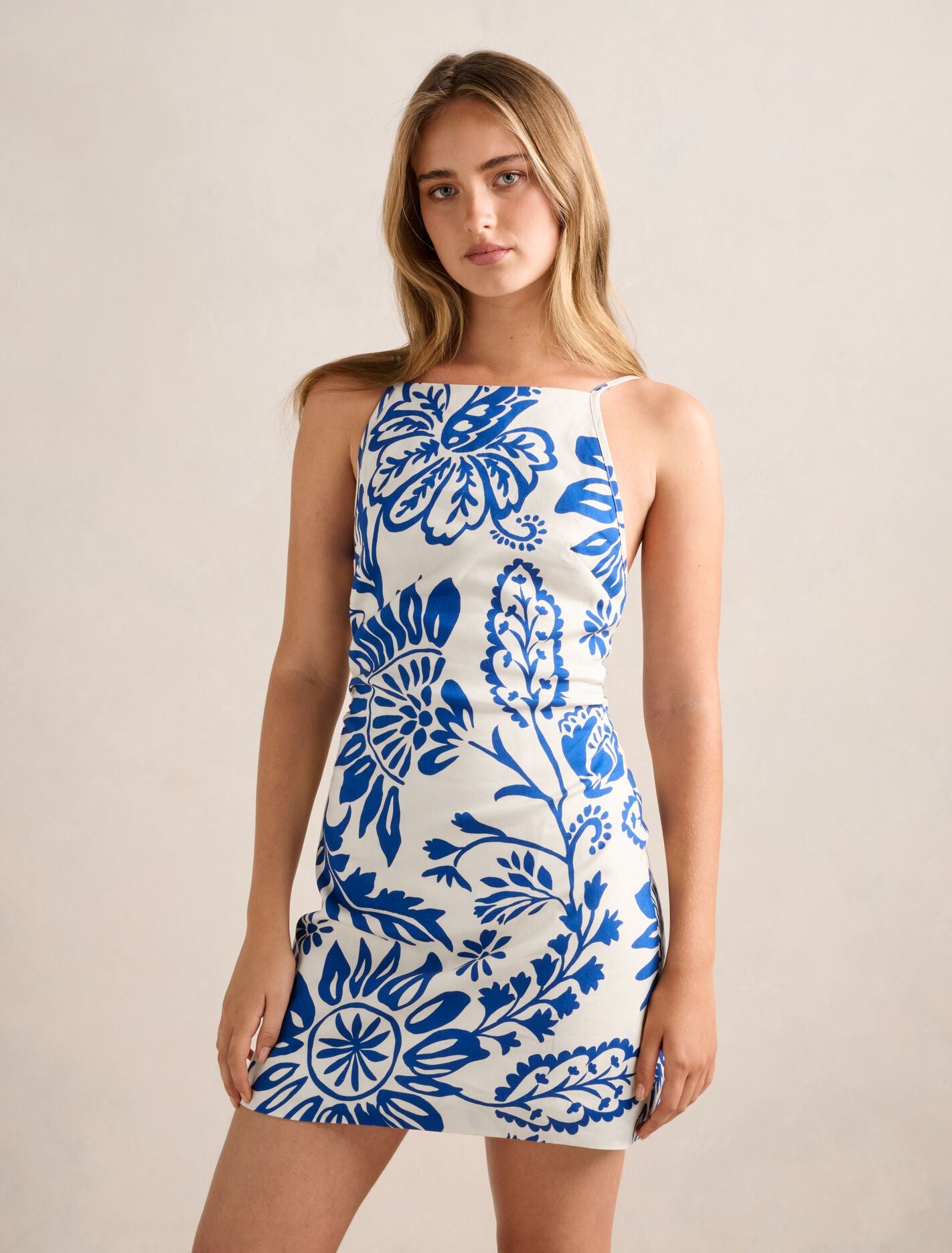 Letty Stretch Linen Mini Dress