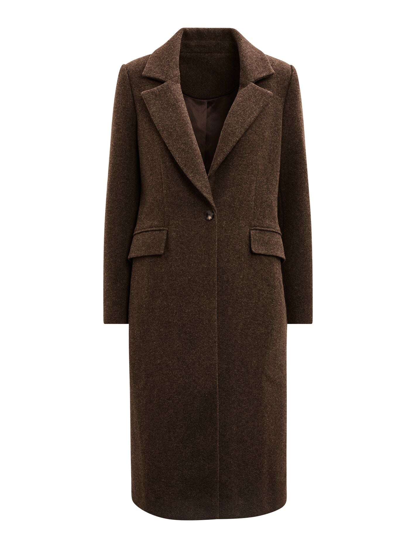Liana Long Coatigan Chocolate Marle | Forever New