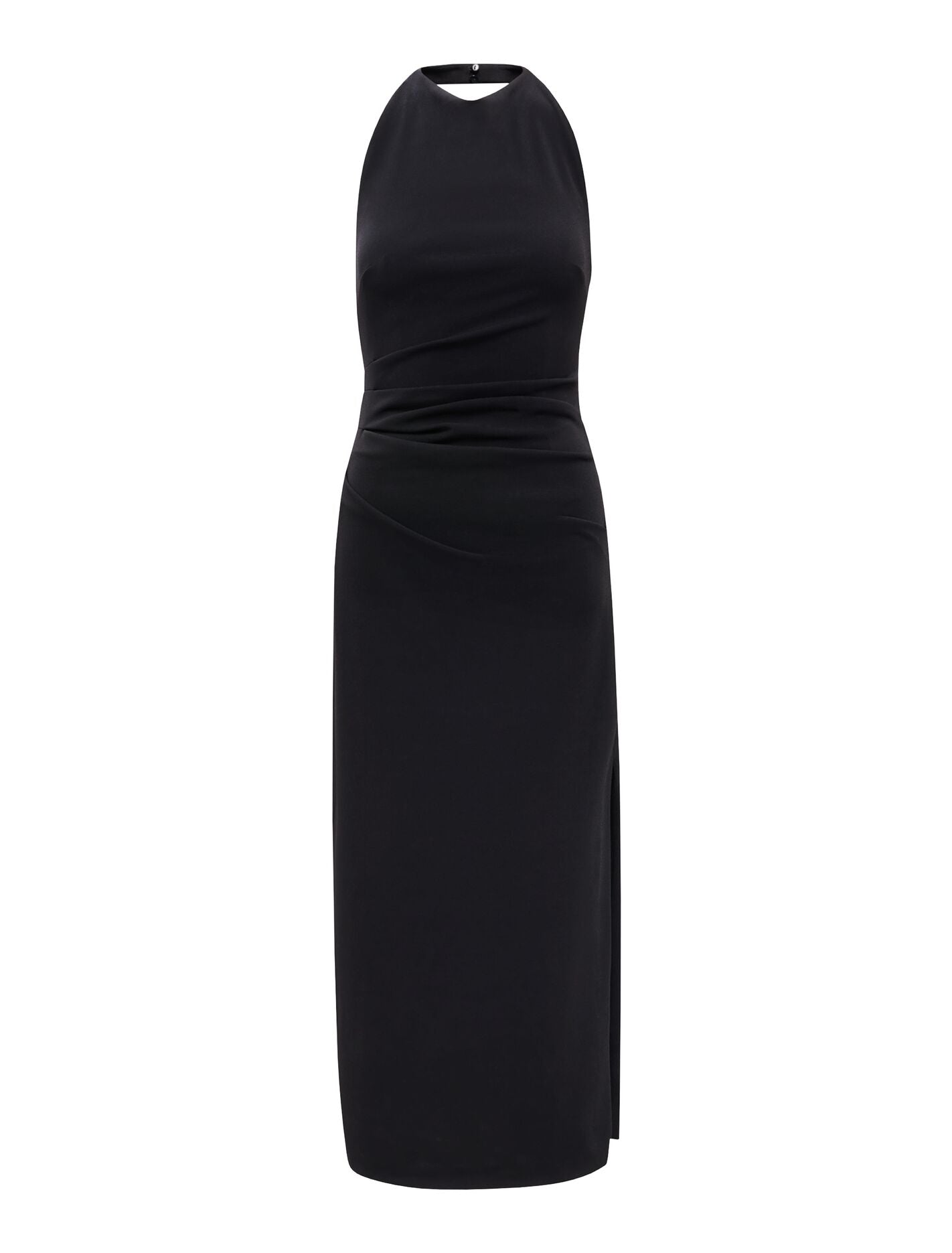 Daphne Halter Column Midi Dress Black | Forever New