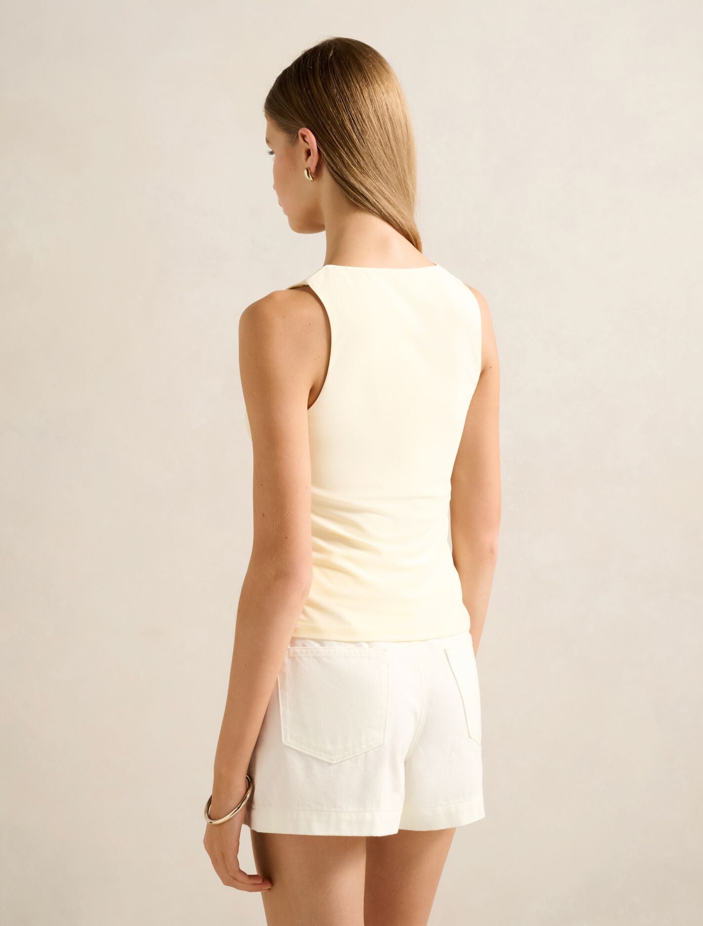 Brynn Beaded Keyhole Top Buttercup | Forever New