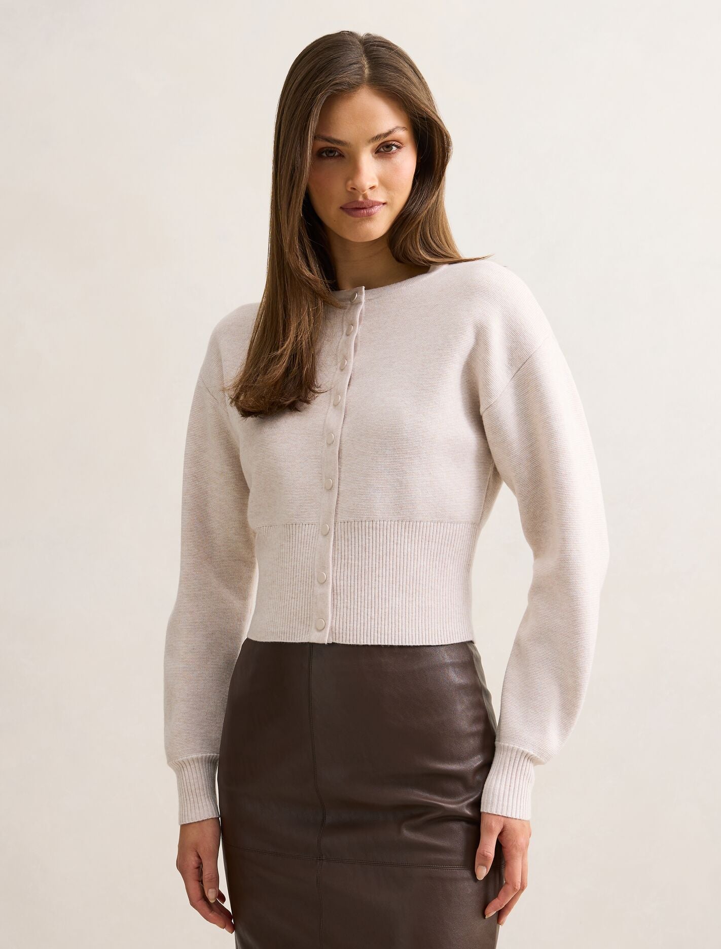 カーディガン louren plating knit cardigan double zip crochet knit cardigan | TOPS | LAULEN（ローレン）