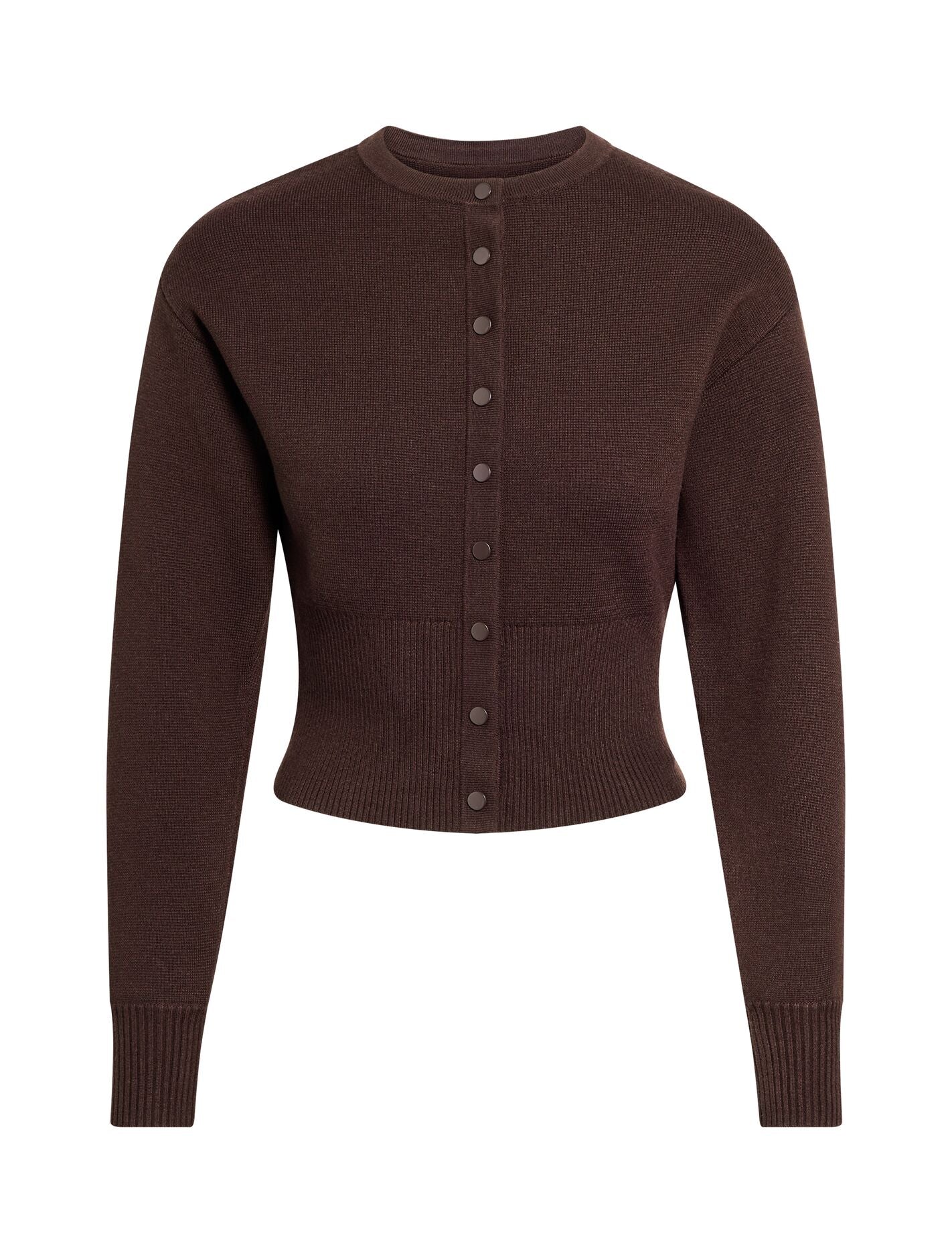 Lara Sculpted Cardigan Chocolate Co Ord | Forever New