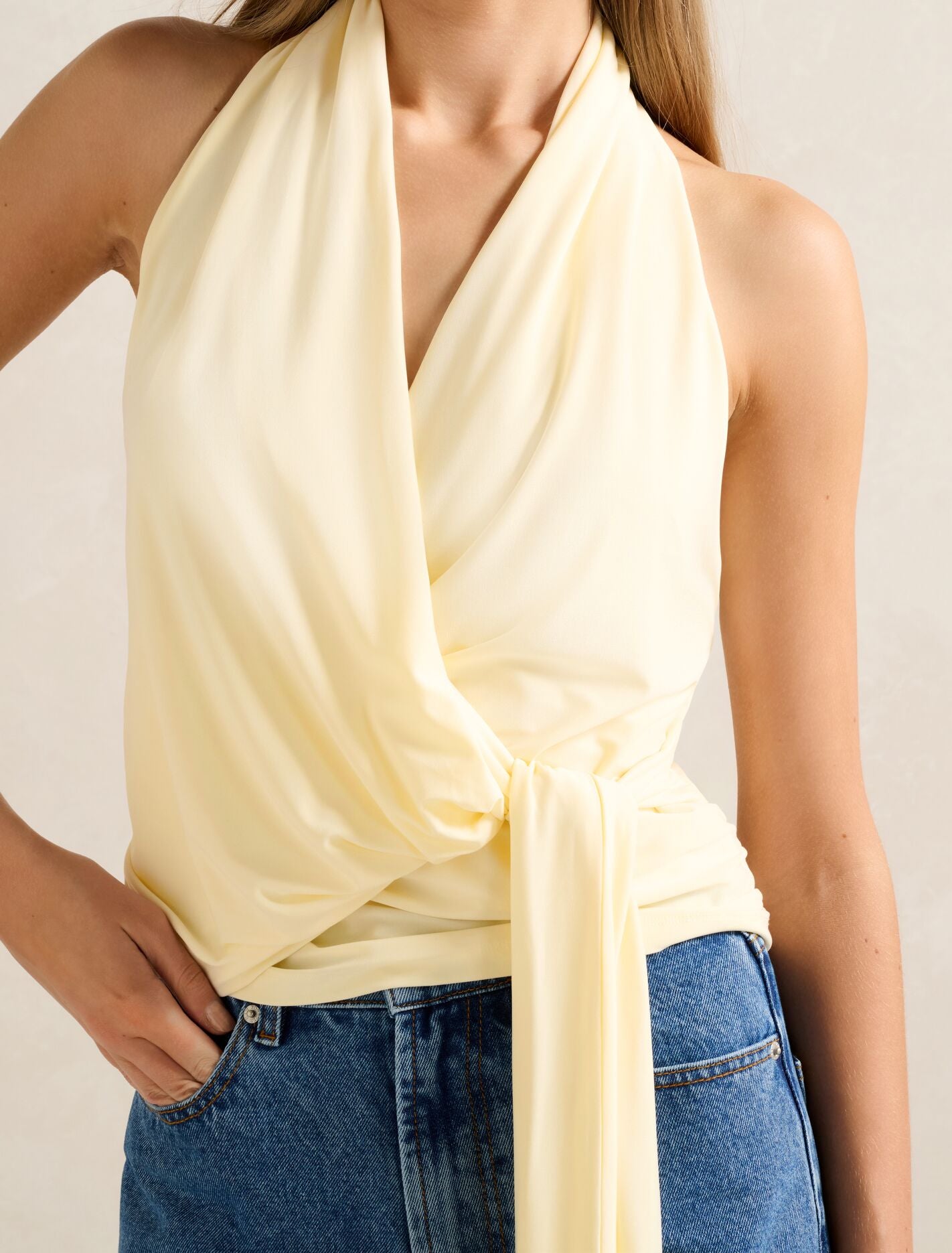 Gianna Wrap Halter Top Forever New