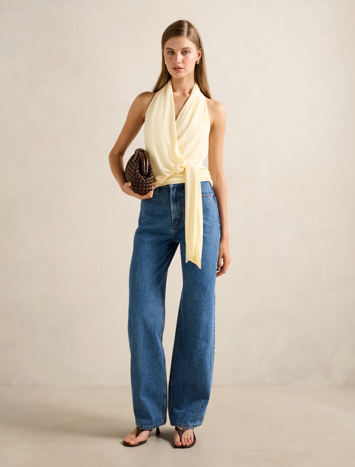 Gianna Wrap Halter Top Forever New