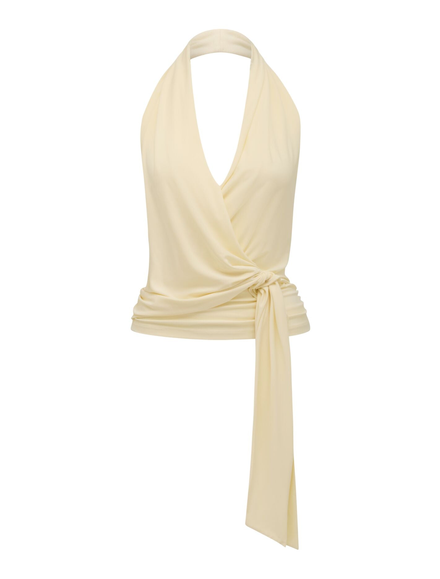 Gianna Wrap Halter Top Buttercup | Forever New