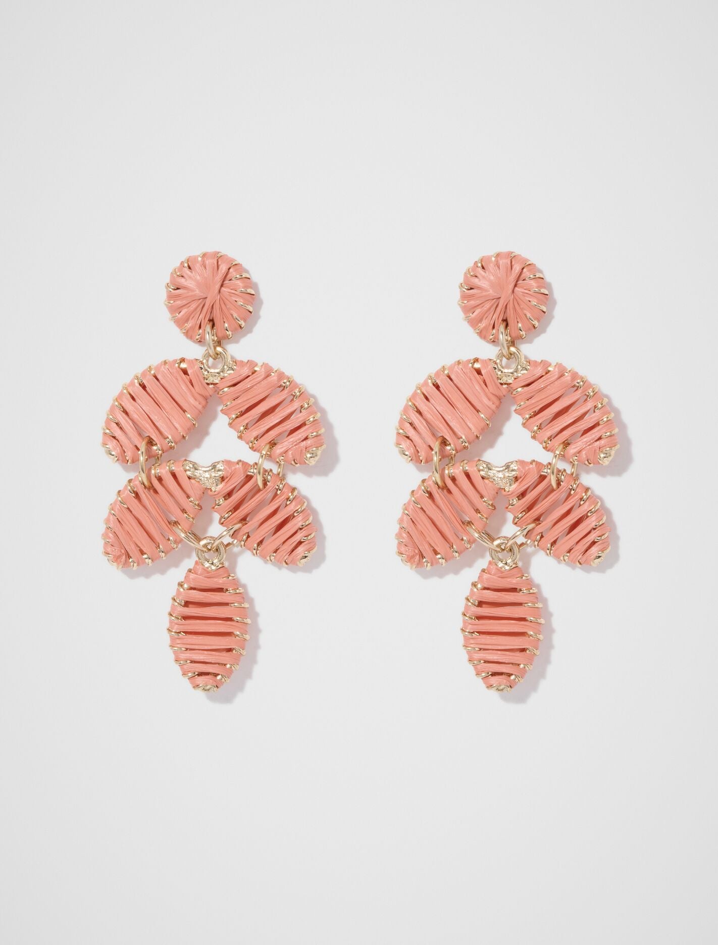 Abigail Long Petal Weave Earrings
