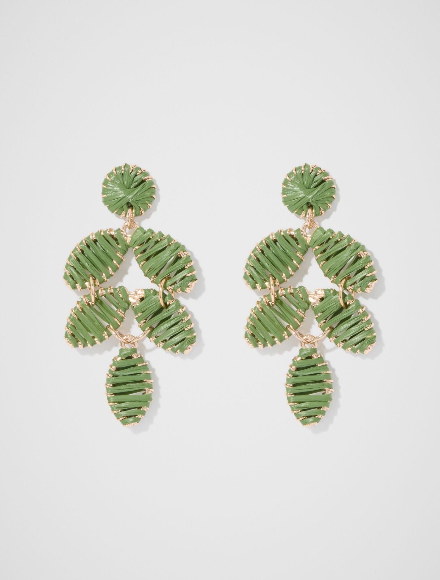 Abigail Long Petal Weave Earrings