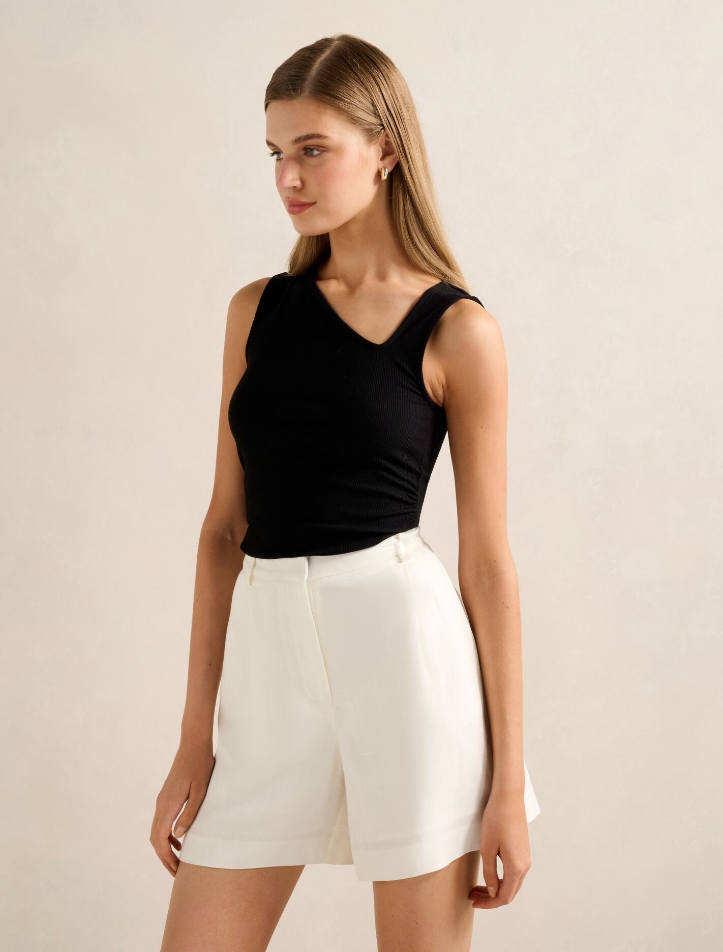 Fleur Asymm Neck Tank Top