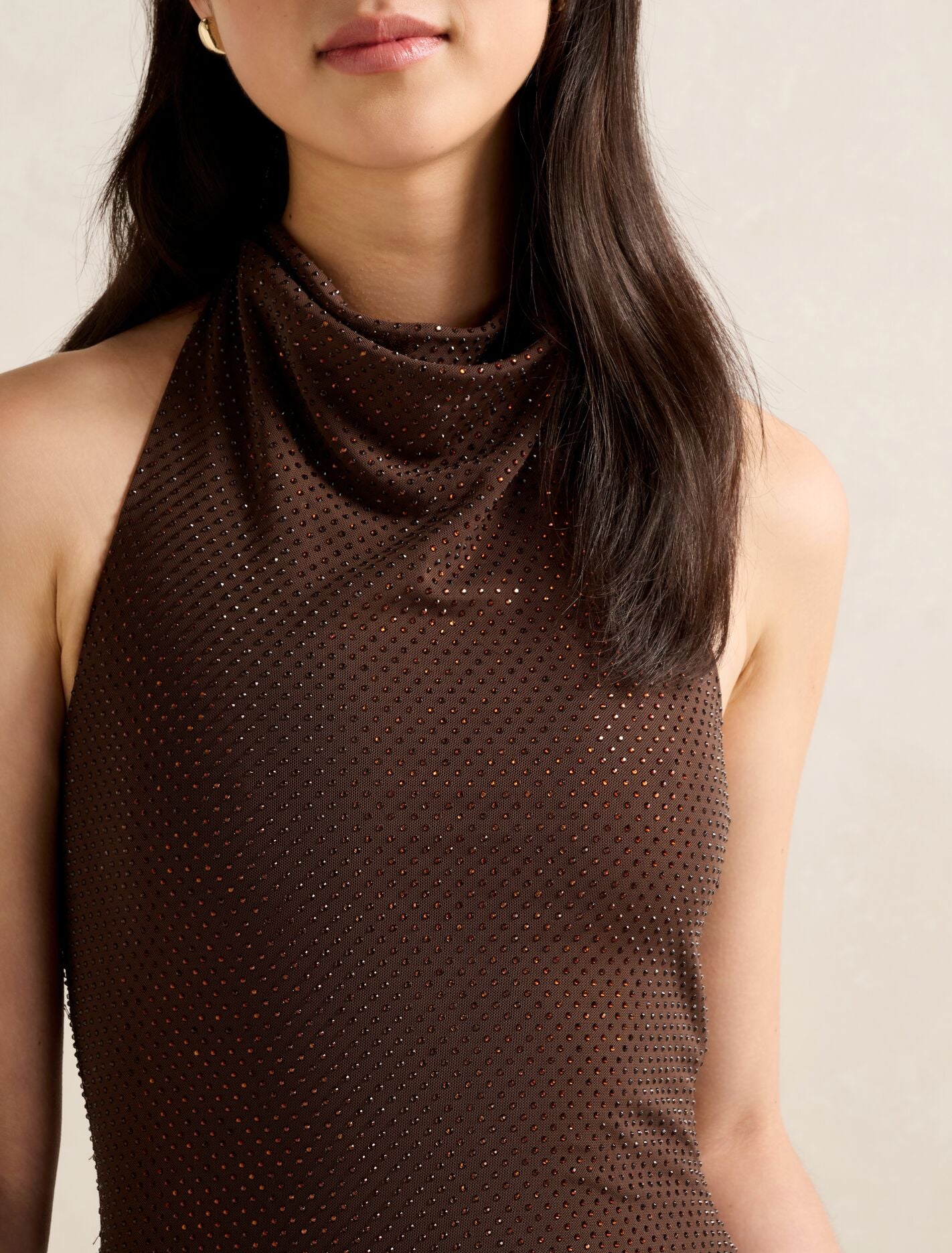 Ariana Halter Heatseal Maxi Dress Forever New