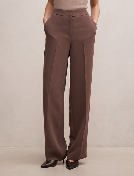 Dani Straight Leg Pants Choc Martini Suit | Forever New