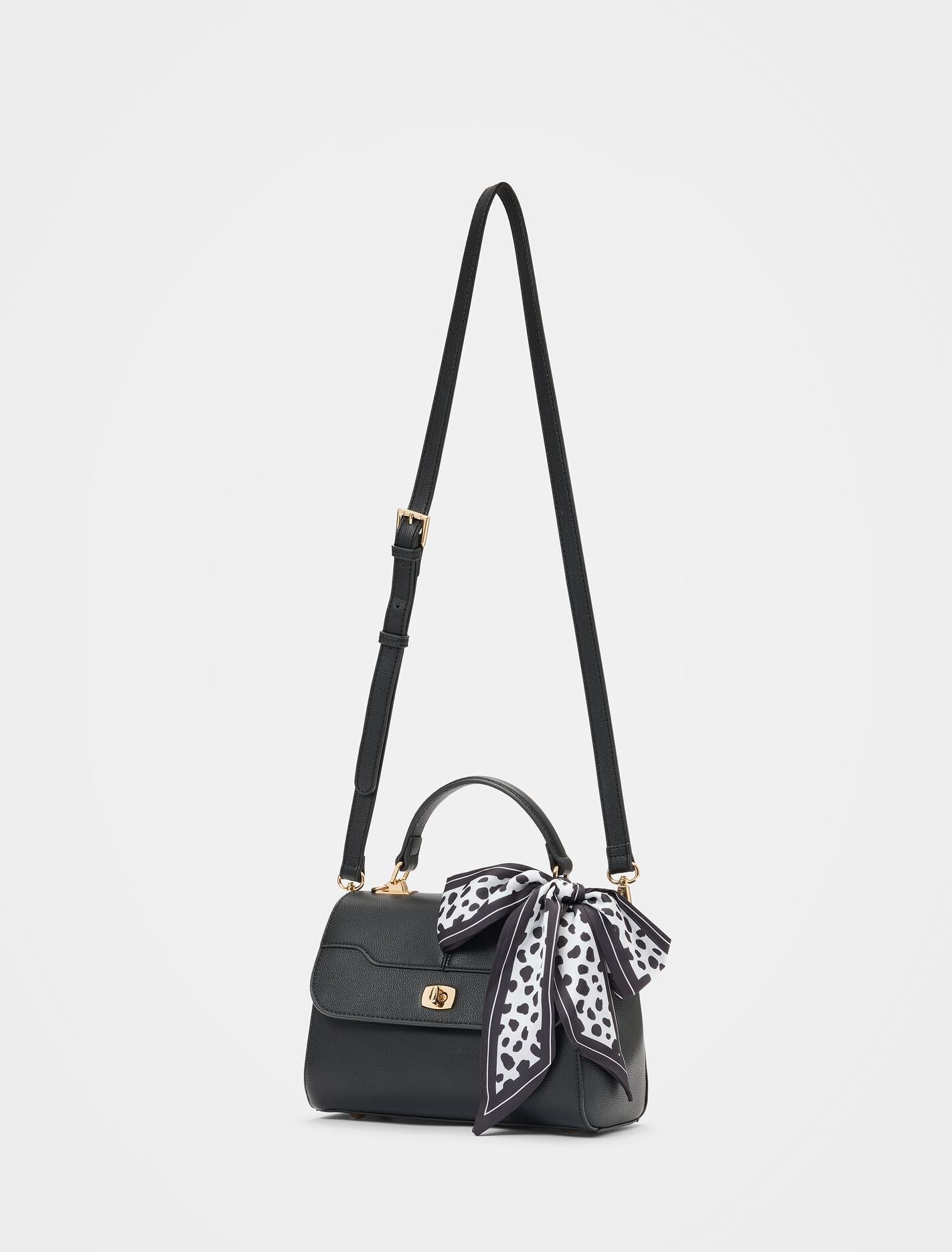 Andi Lock Top Handle Bag Black | Forever New