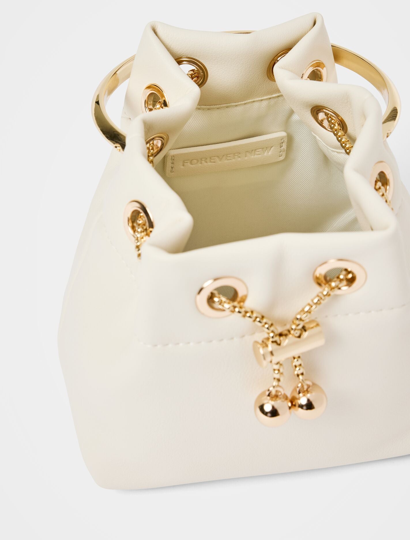 Havana Metal Handle Clutch Ivory | Forever New