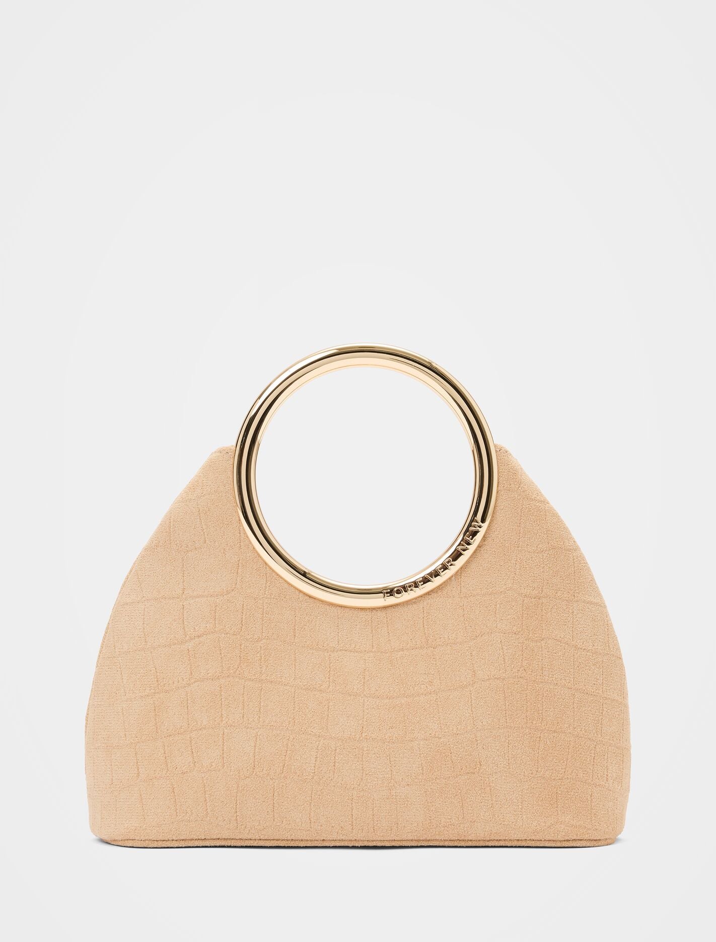 Delta Round Metal Handle Clutch Forever New