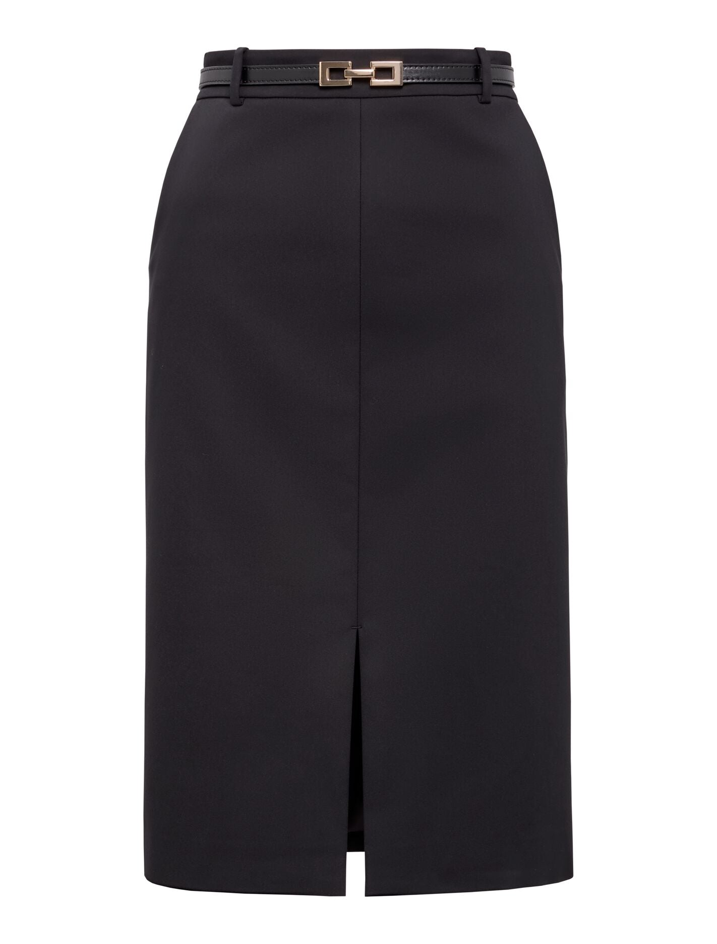 Lucy Belted Pencil Skirt Black | Forever New