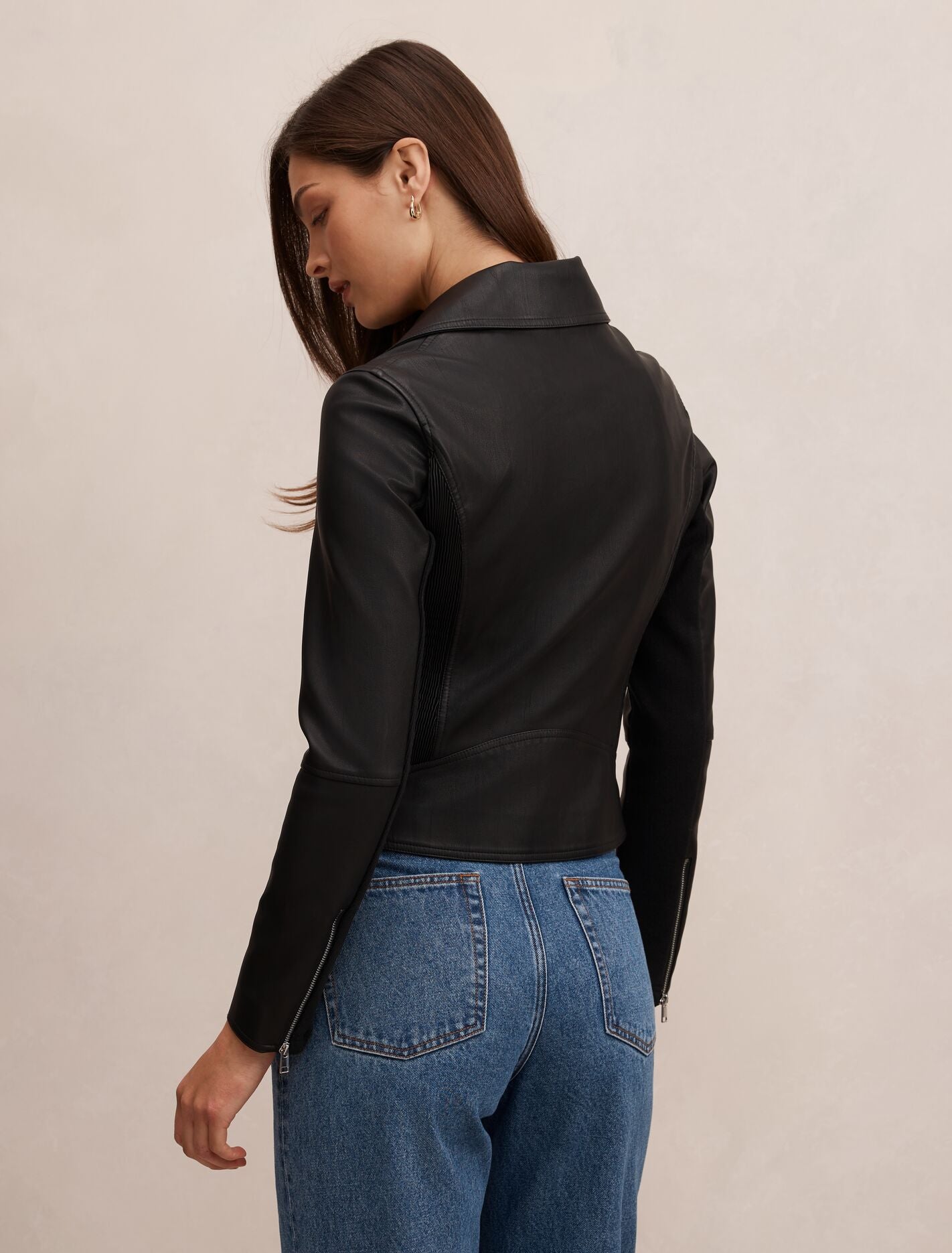 Betty Faux Leather Biker Jacket Forever New