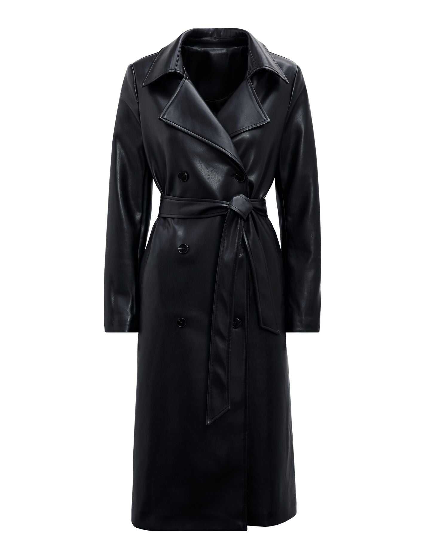 Sabina Pu Trench Coat Black | Forever New