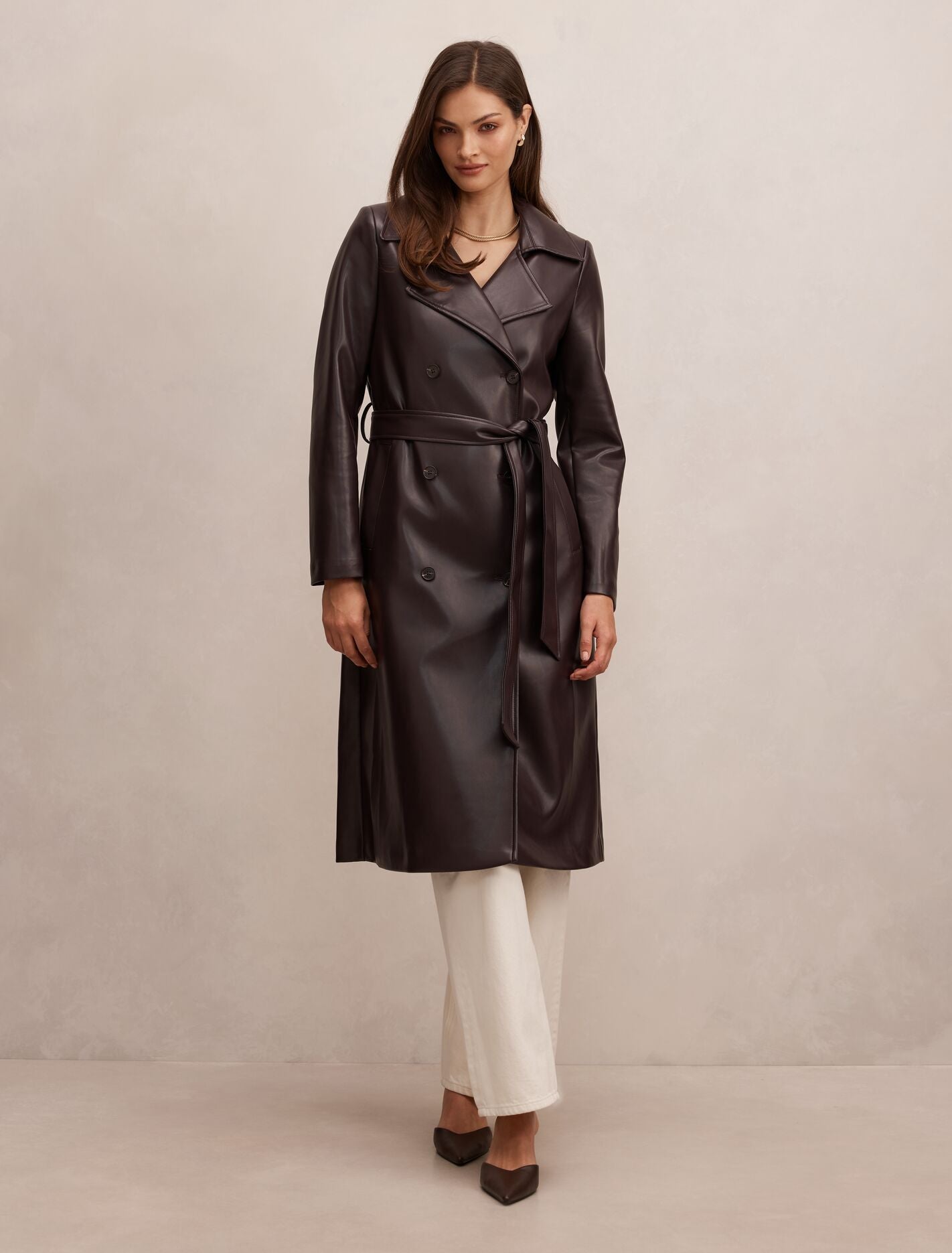 Sabina Pu Trench Coat Deep Berry | Forever New