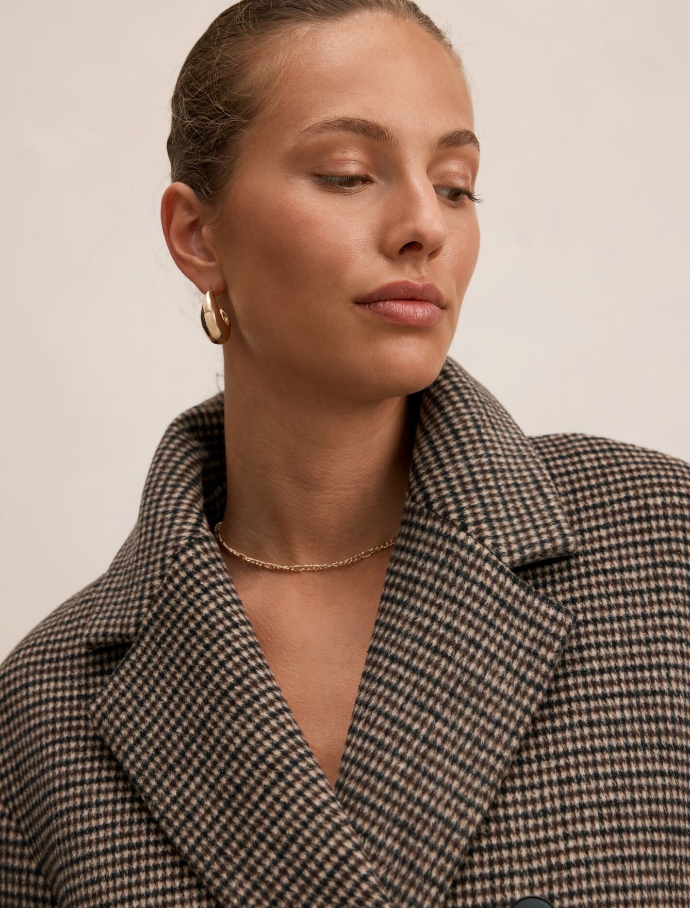 Blair Check Coat Winter Brown Check | Forever New