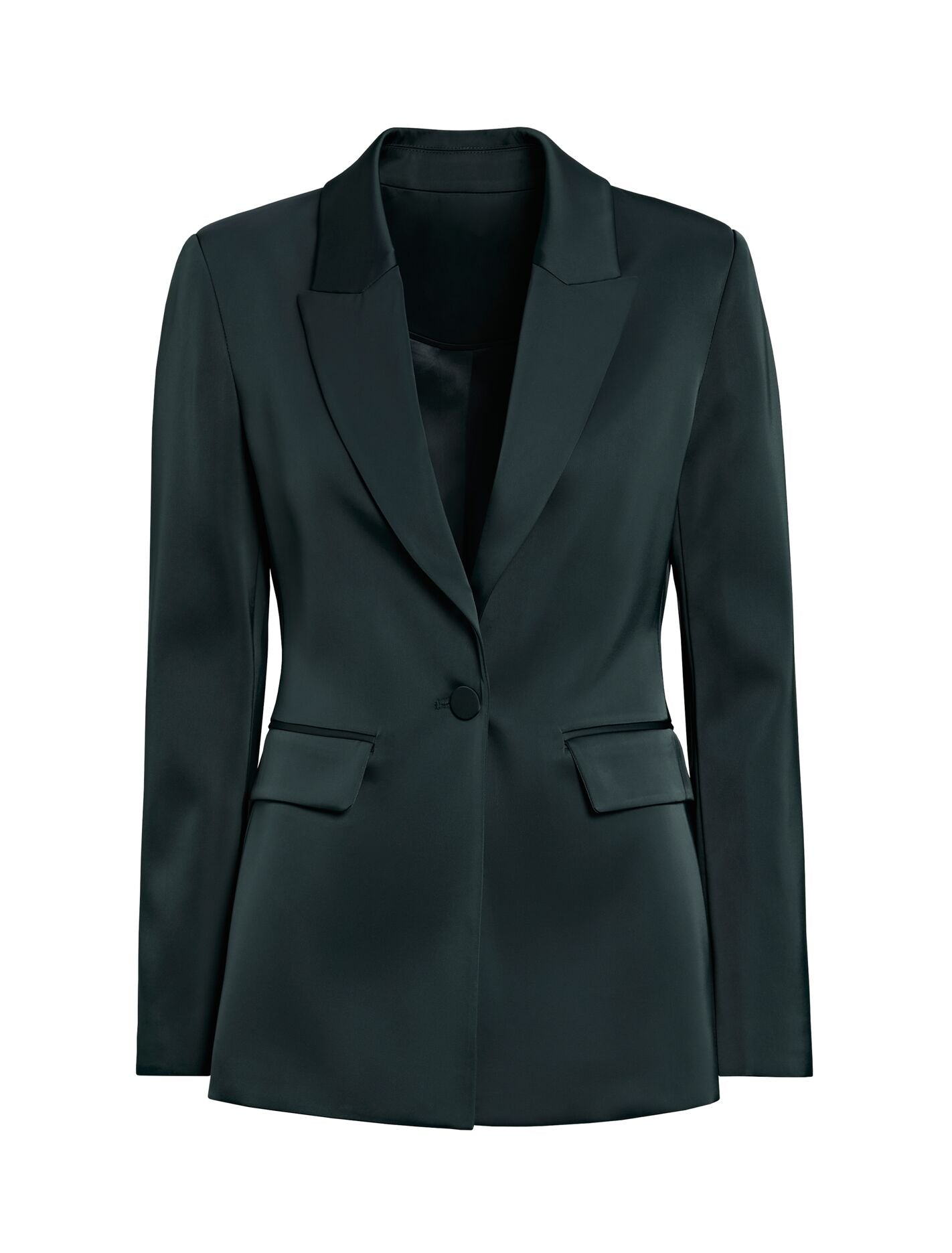 Solana Satin Single Breasted Blazer Forever New