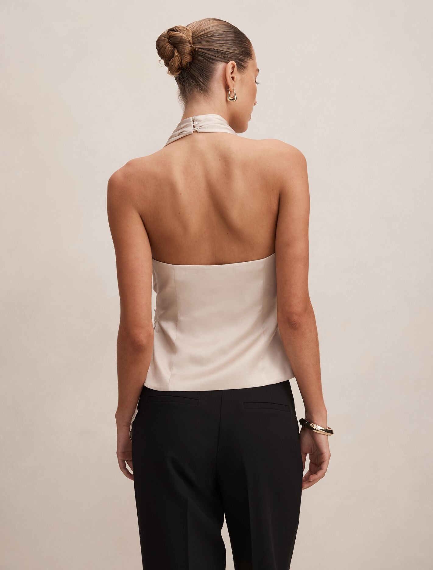 Isabella Drape Detail Top Champagne | Forever New