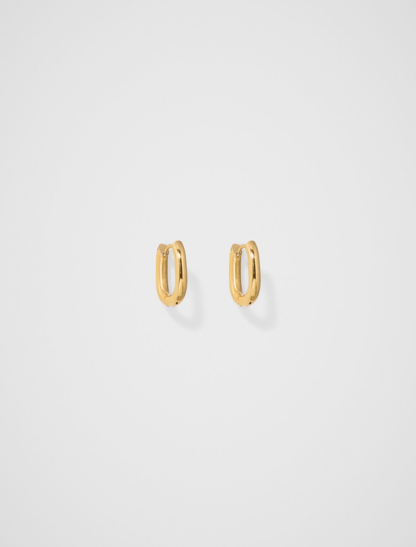 Candice Rectangle Huggie Earrings 0 Gold Plated Forever New