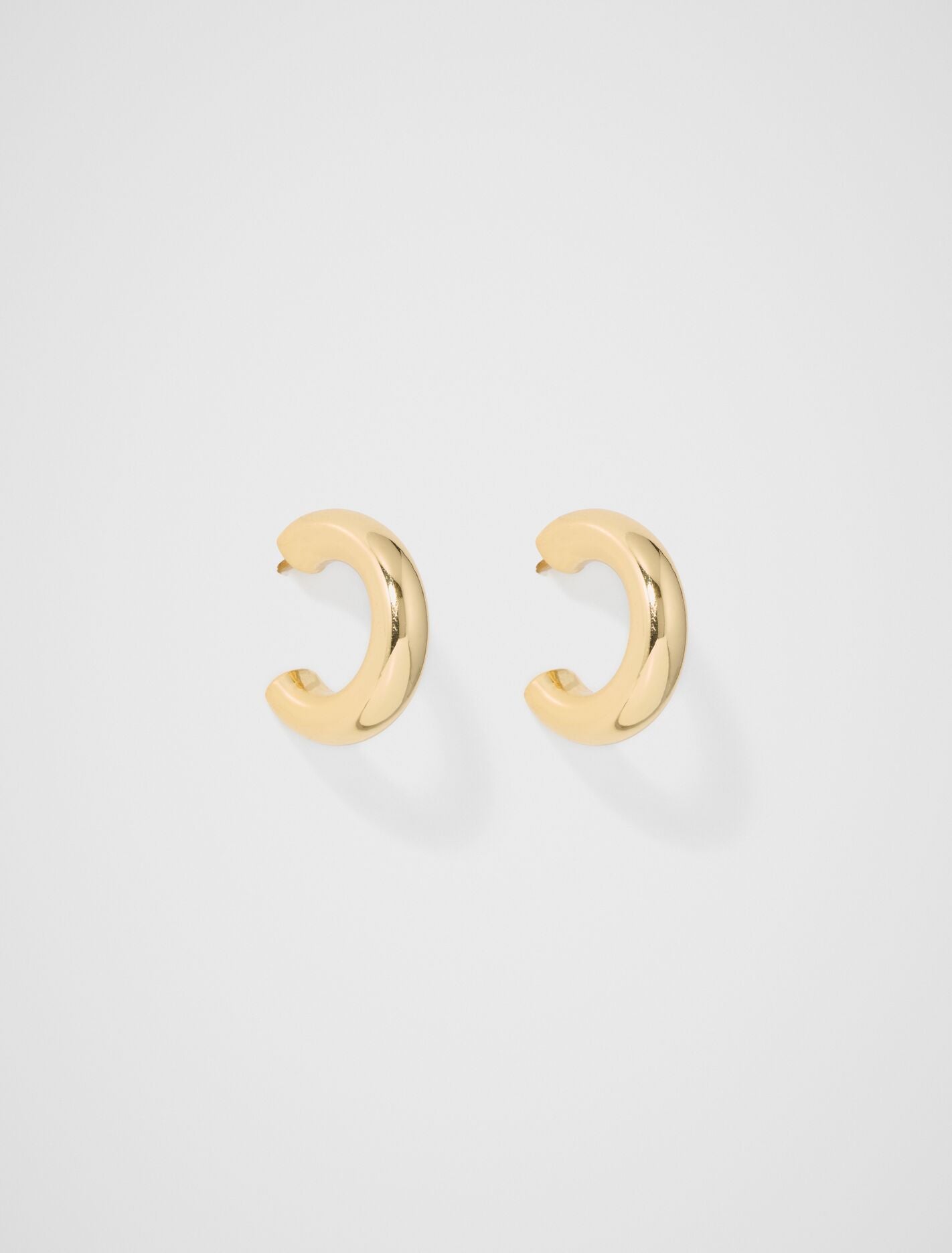 Tara Thick Hoop Earrings 0 Gold Plated Forever New