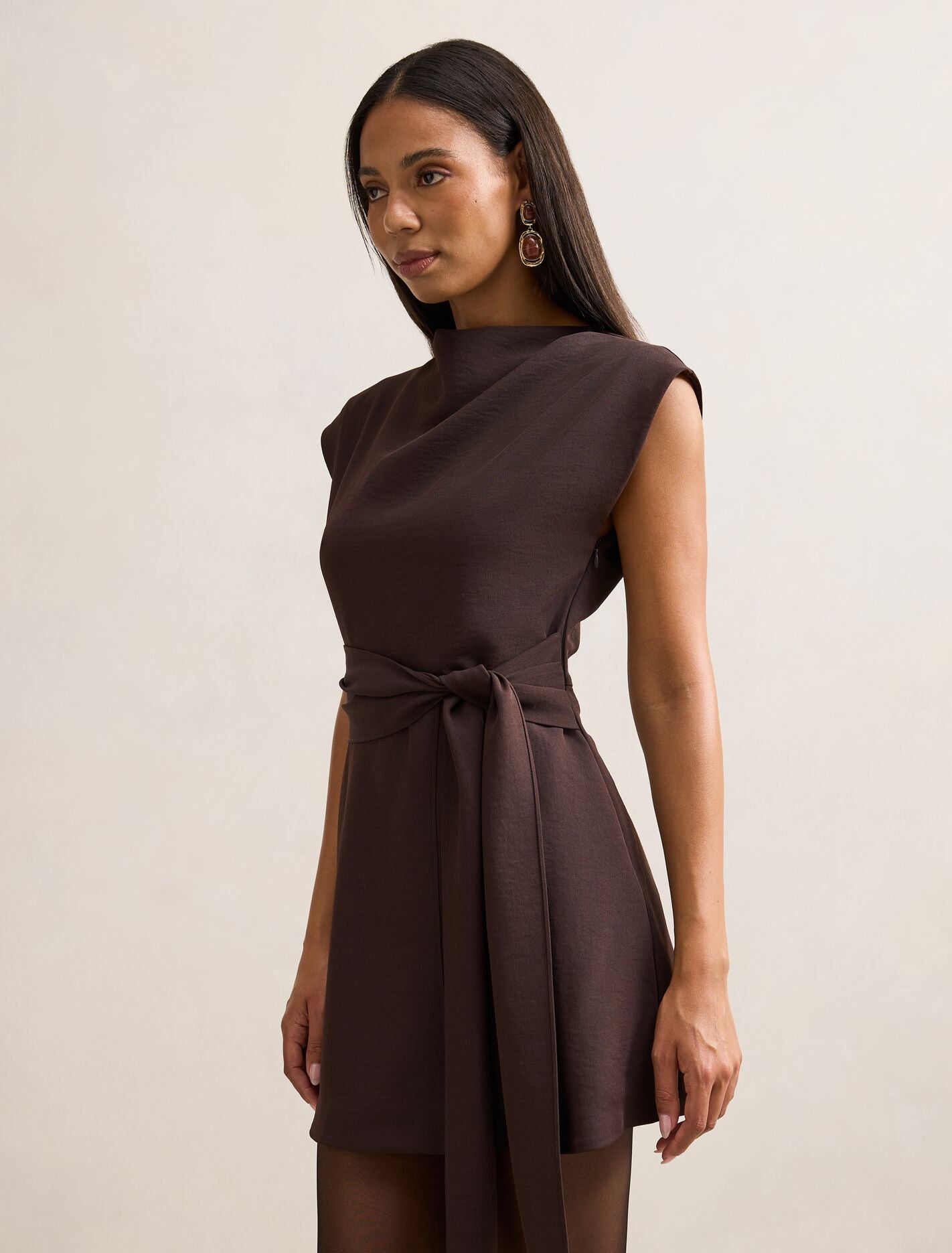 Peony Tie Front Mini Dress Forever New