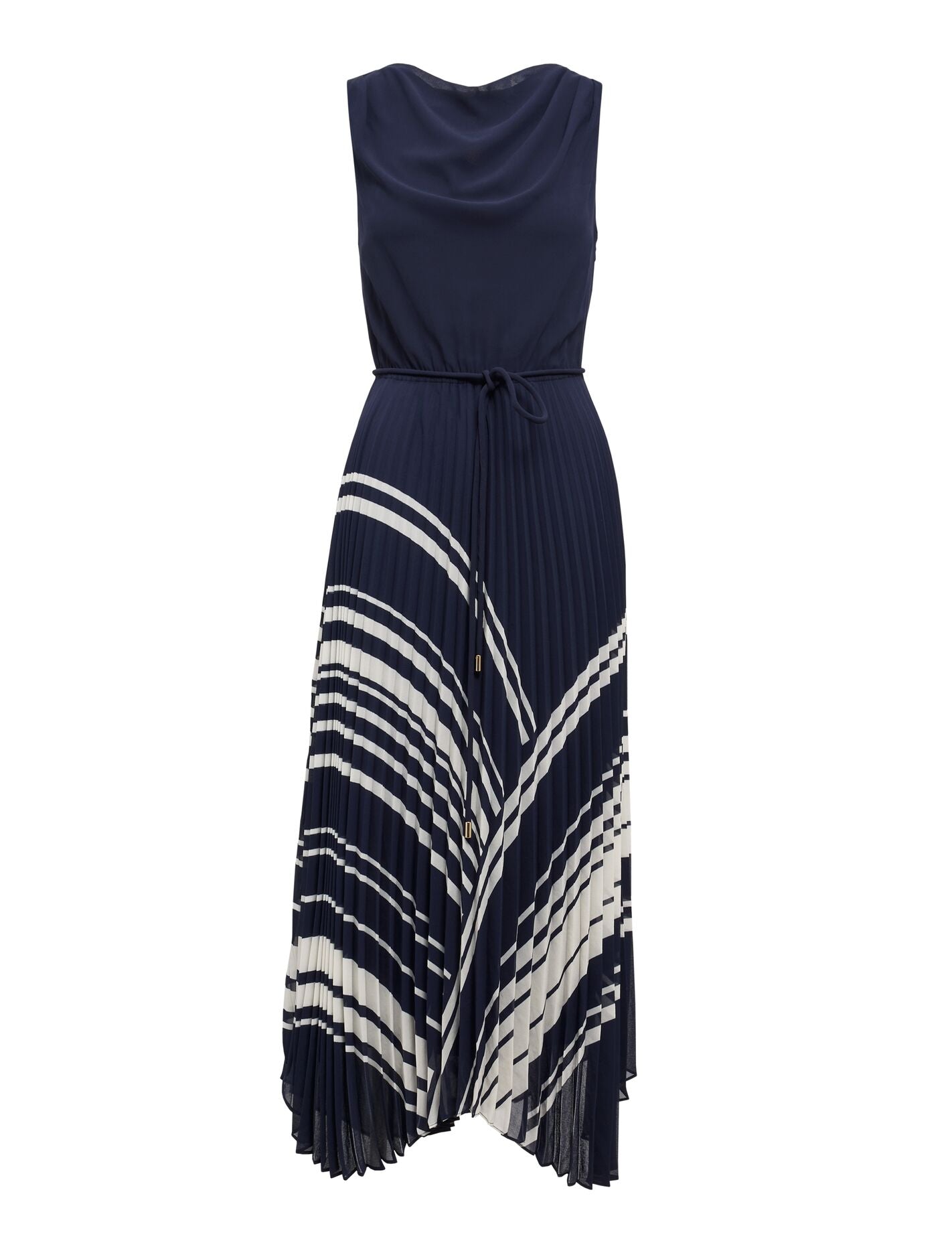Addie Pleated Skirt Midi Dress Marnie Stripe | Forever New