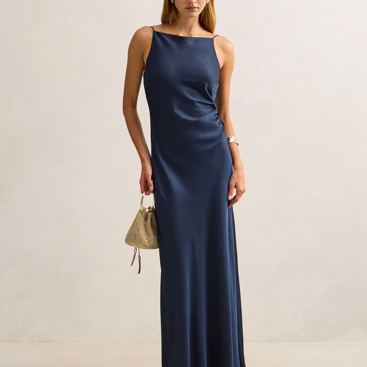 navy silk cocktail dress Josie Satin Tie Back Maxi SIZE, RUNS LONG, ORDER 1 SIZE DOWN:10.5 Satin maxi merchiq:products_to_archive Leather Dress Belt |