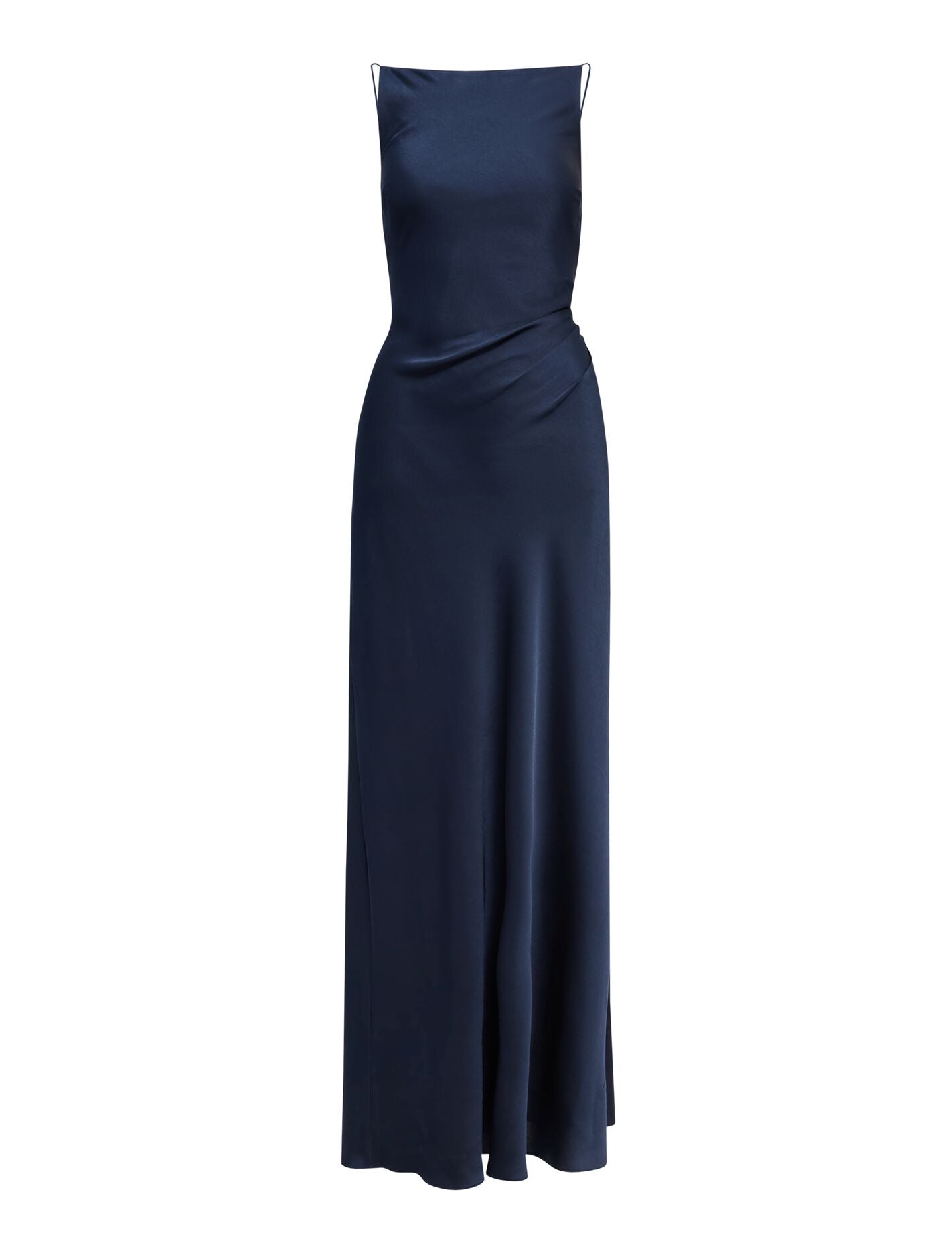 Josie Satin Tie Back Maxi Dress Navy | Forever New