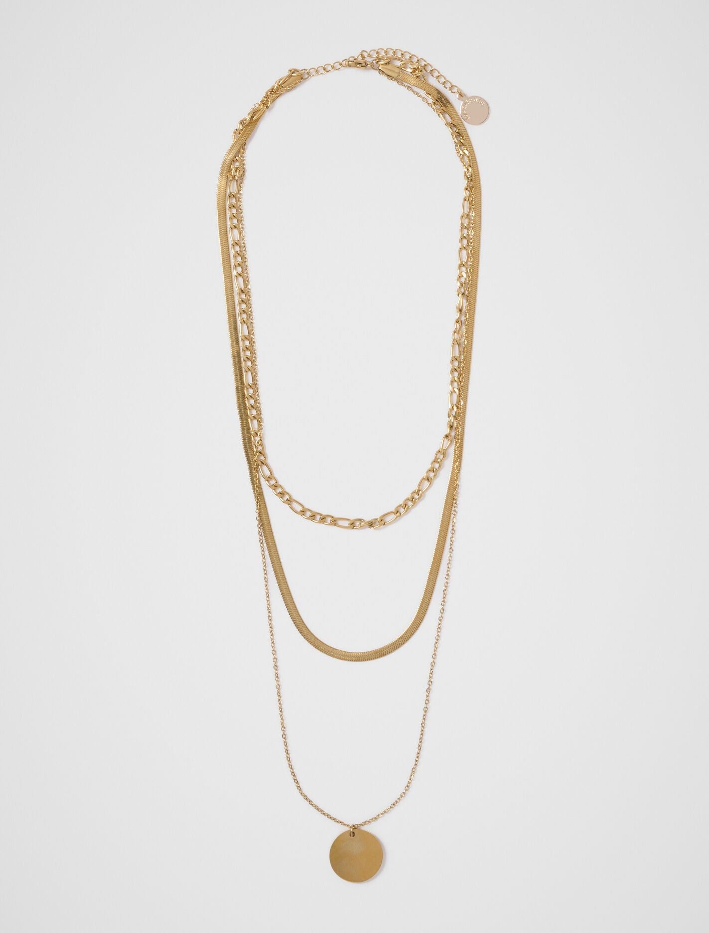 Courtney Layered Pendant Necklace 0 Gold Plated Forever New