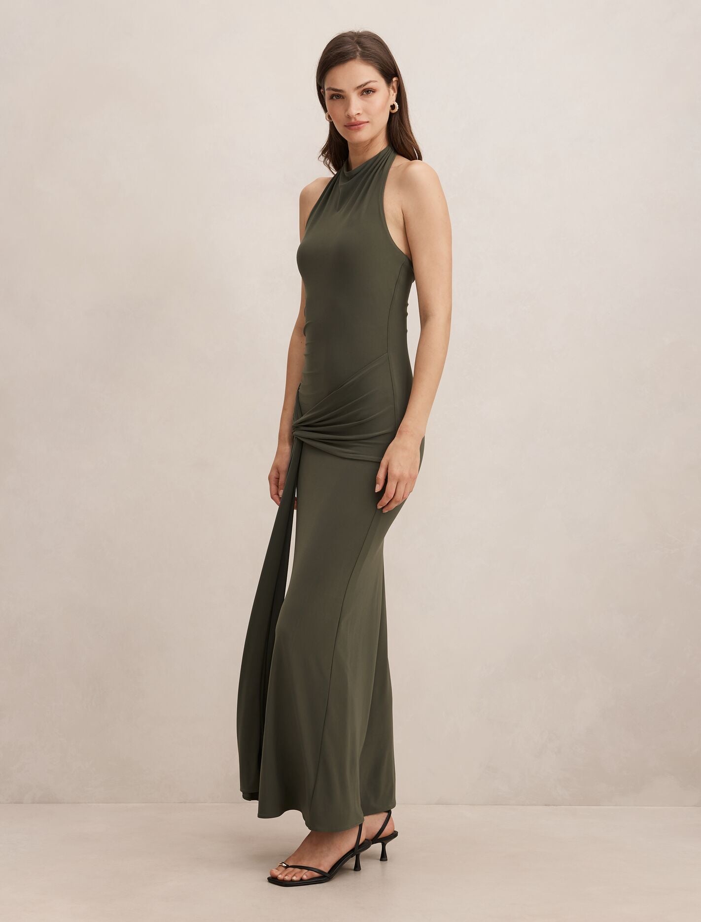 Abby Halter Jersey Maxi Dress Forever New