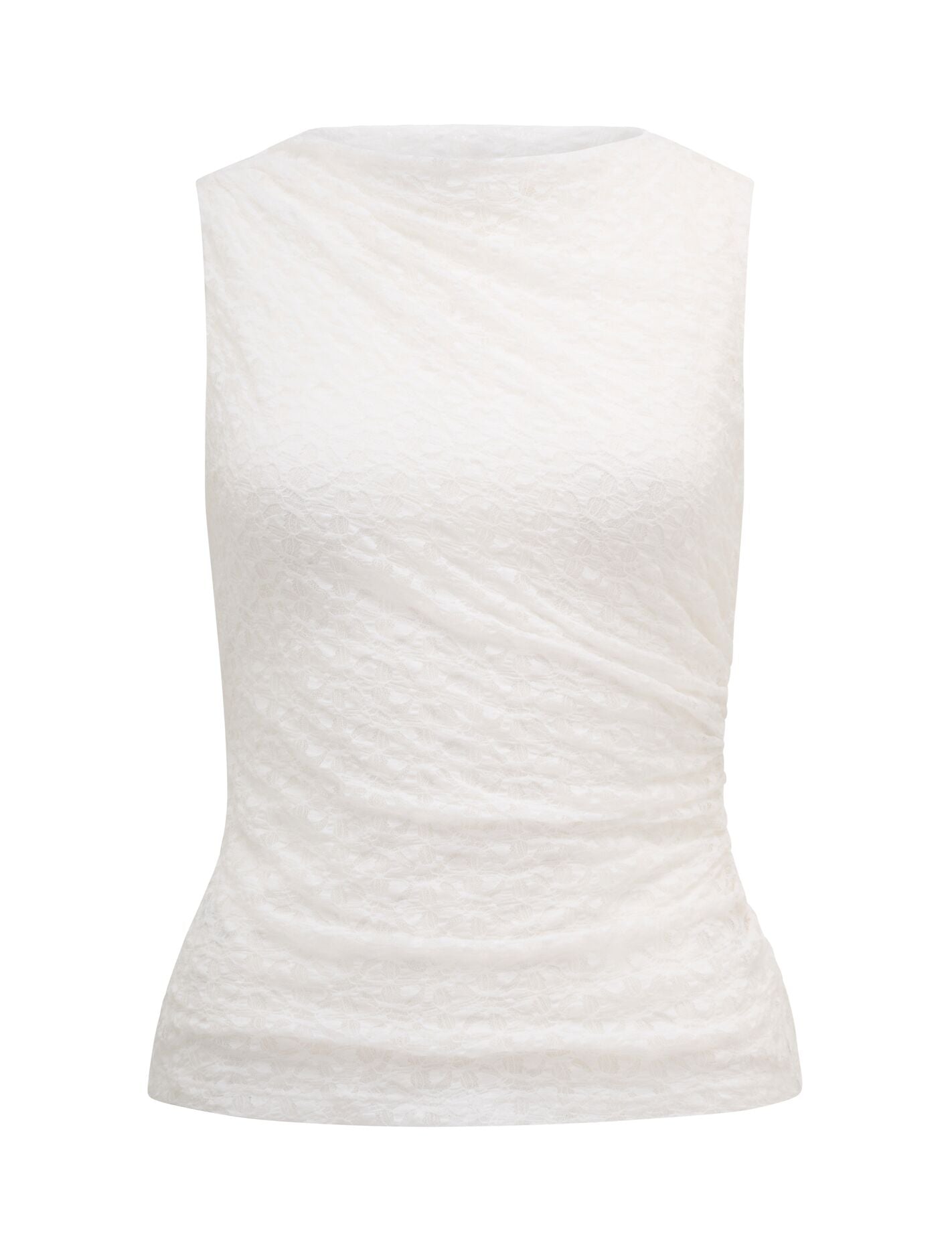 Tahlia Textured Lace Tank Top Porcelain Co-ord | Forever New