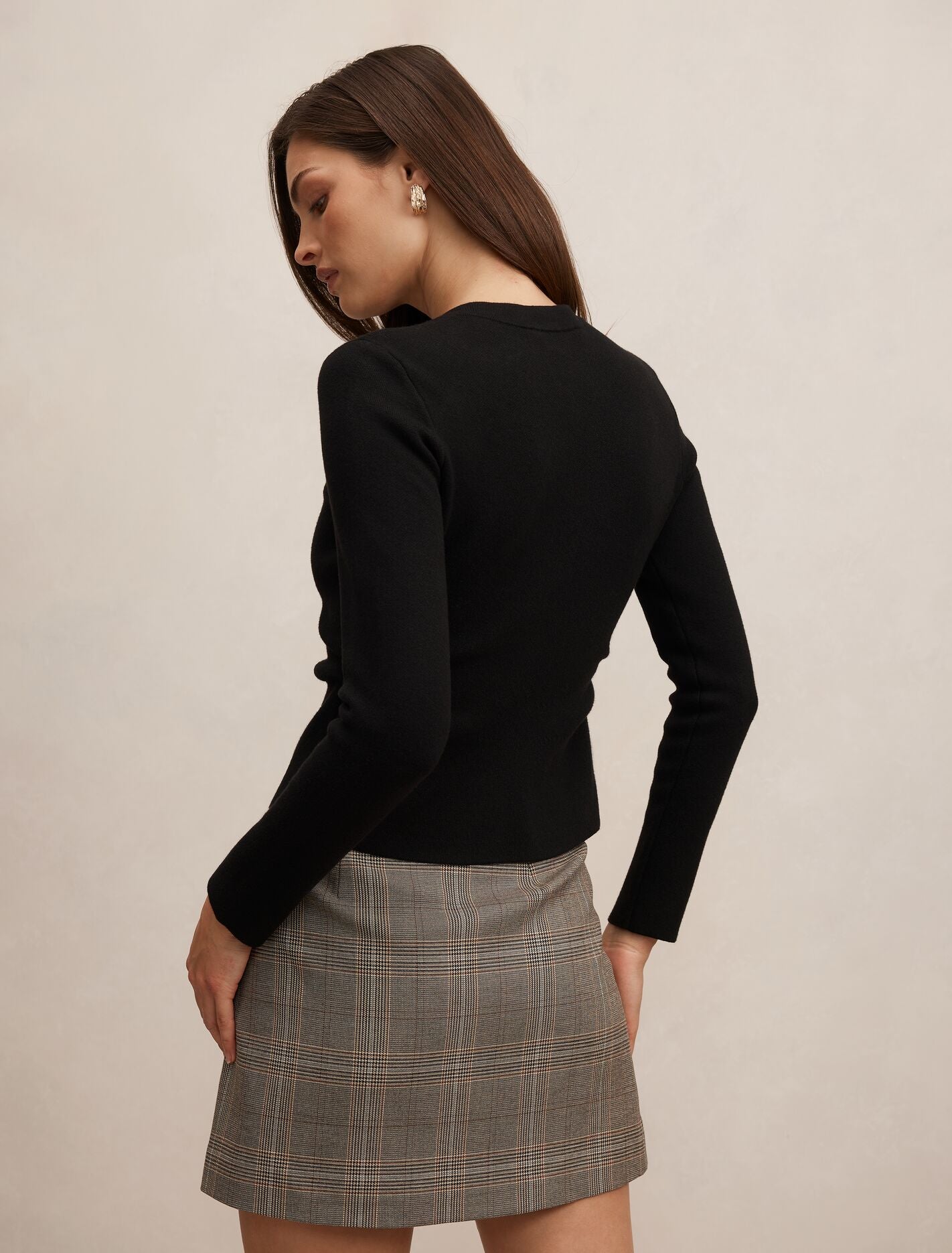 Valencia Structured Knit Cardigan Black | Forever New