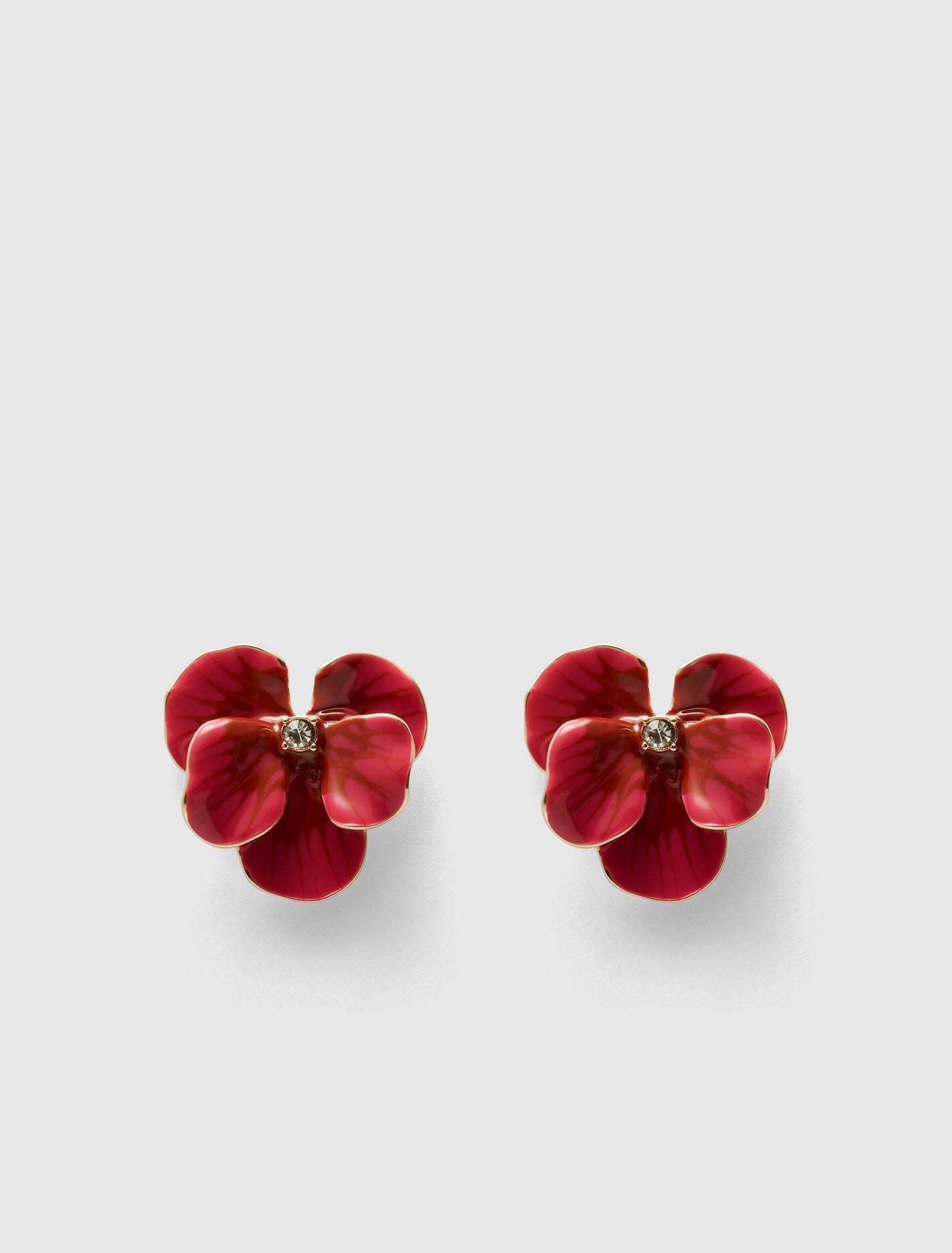 Isobel Pretty Flower Earrings 0 Merlot Forever New