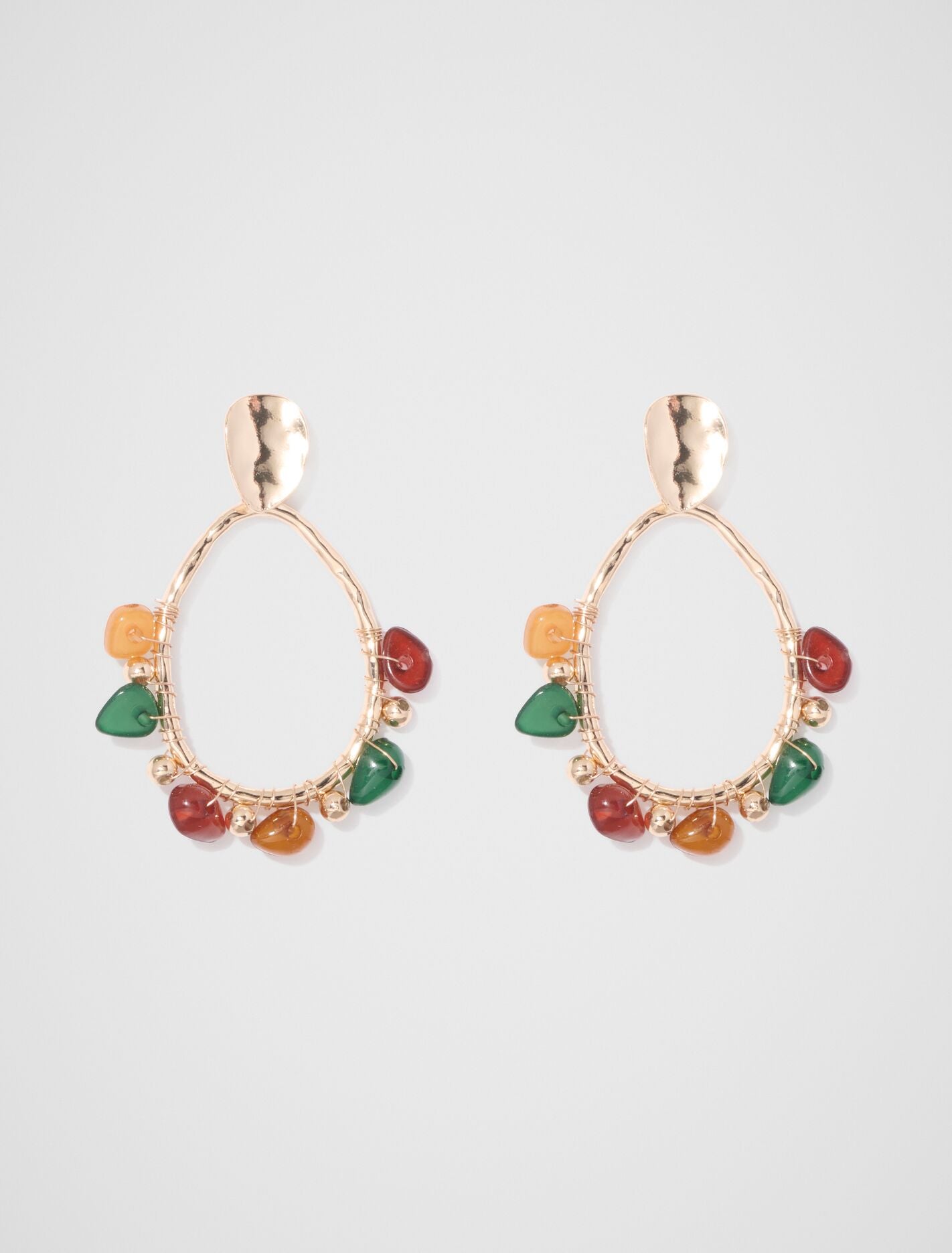 Lola Beaded Hoop Earrings