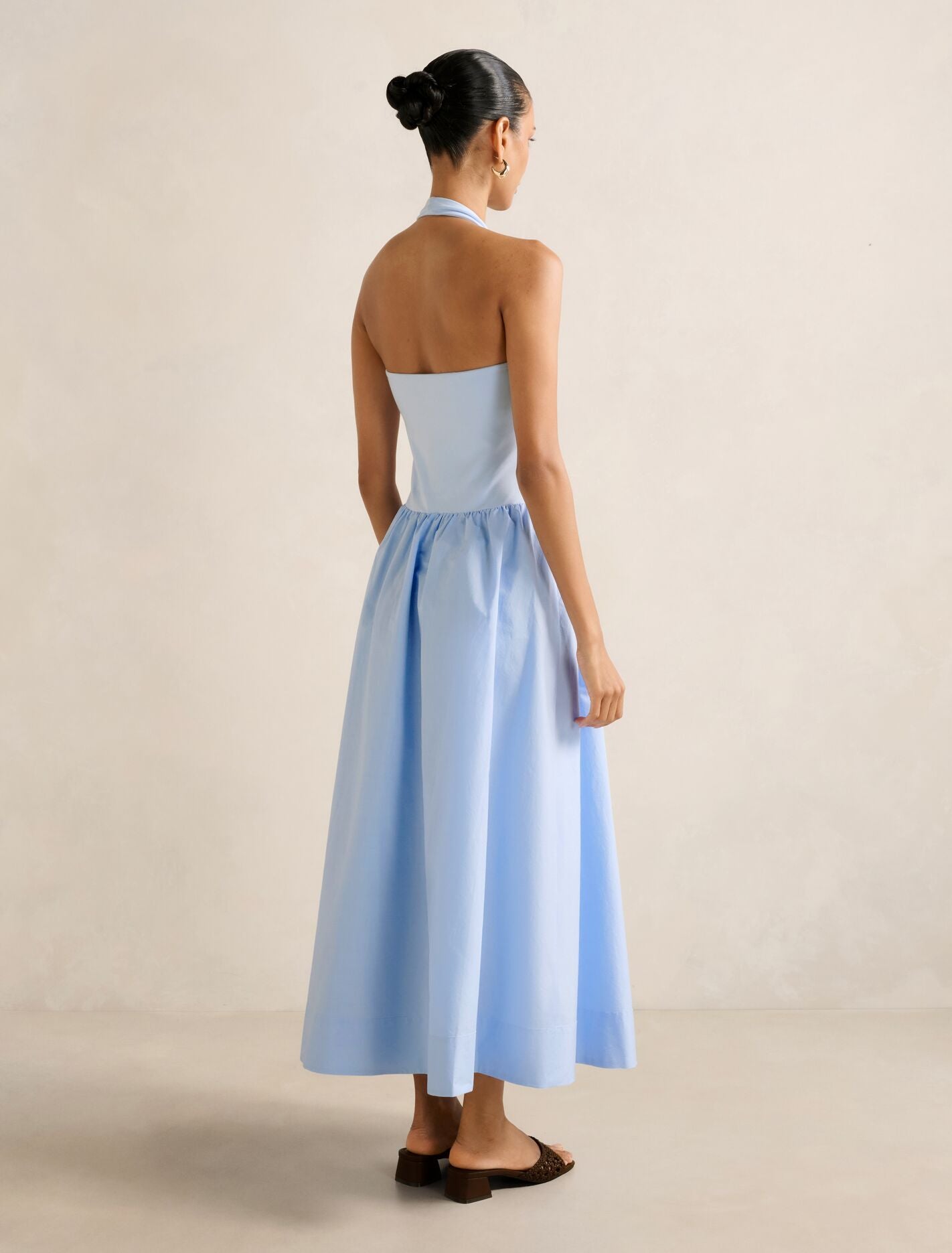 Margot Petite 2 in 1 Halter Midi Dress