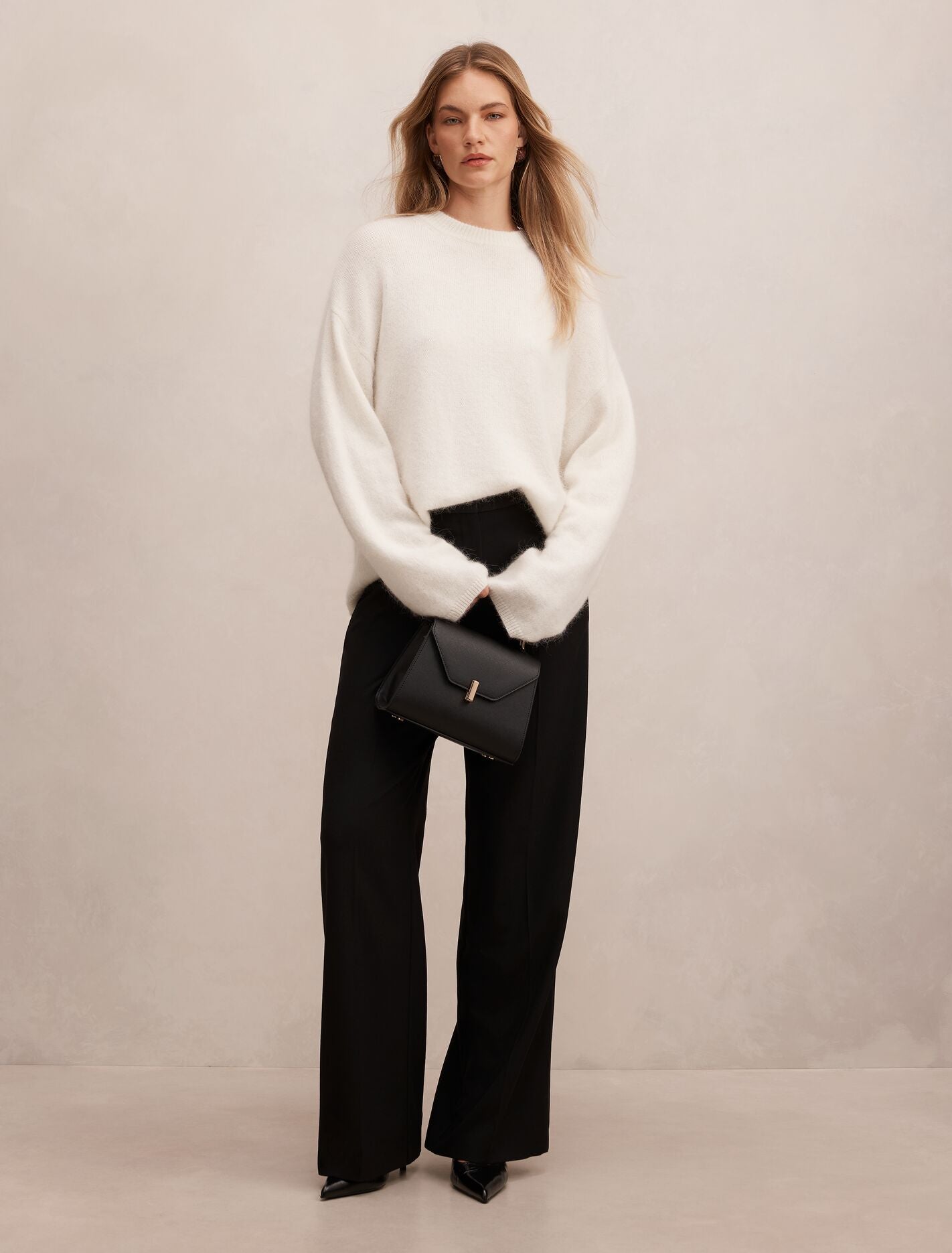 Mabel Knit Sweater Porcelain | Forever New