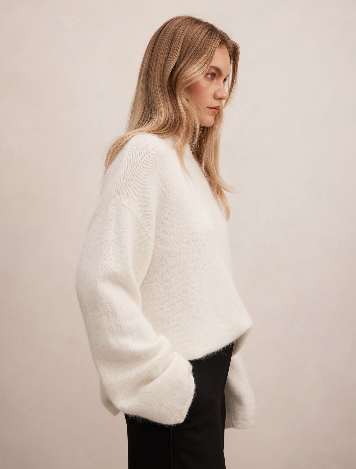 Mabel Knit Sweater Porcelain | Forever New