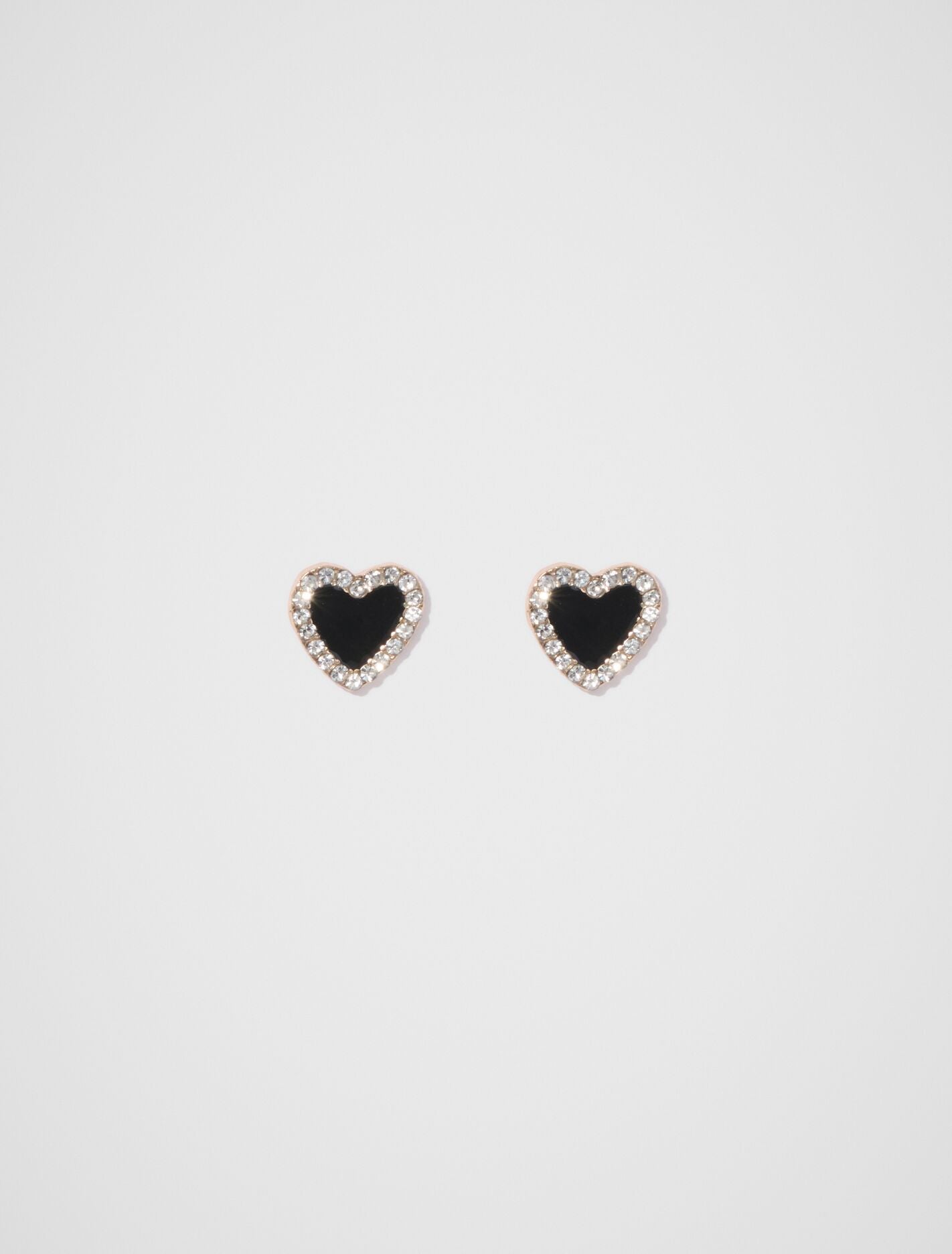 Honour Heart Stud Earrings 0 Black Gold Forever New