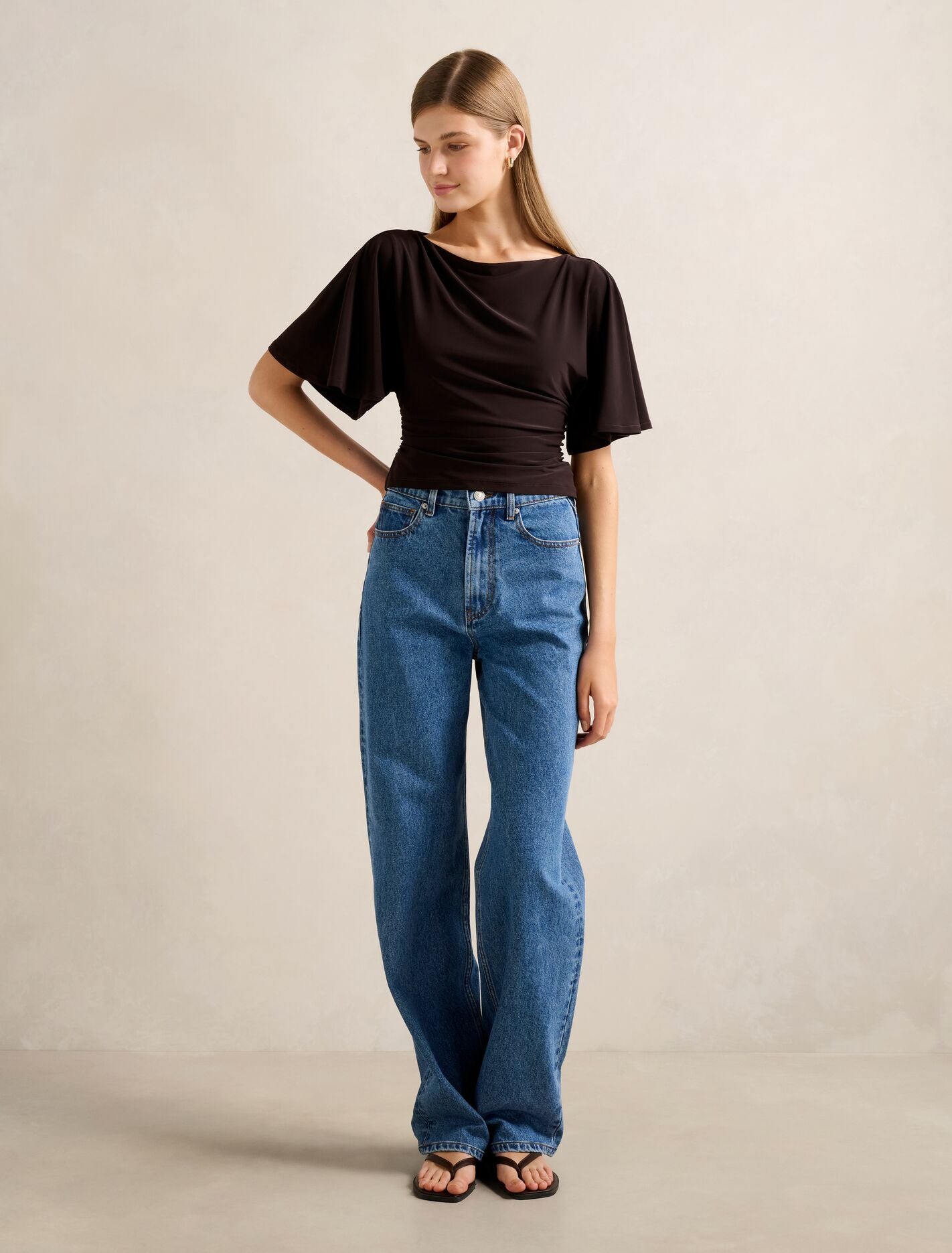 Paige Flutter Sleeve Tie Back Top