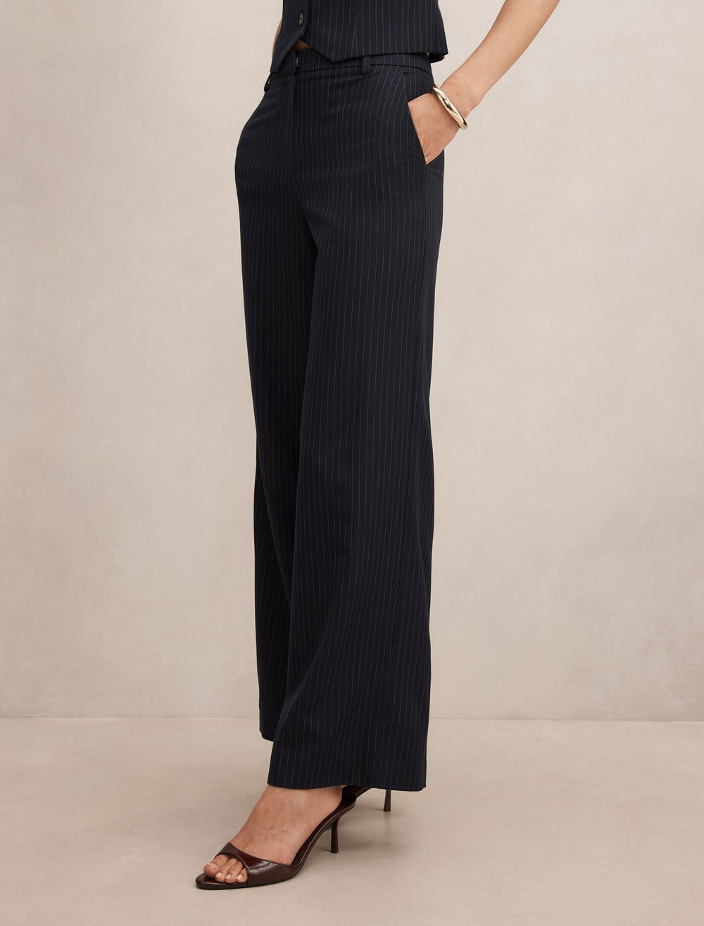 Paloma Pinstripe Wide Leg Pants Navy Pinstripe Suit Forever New — free download