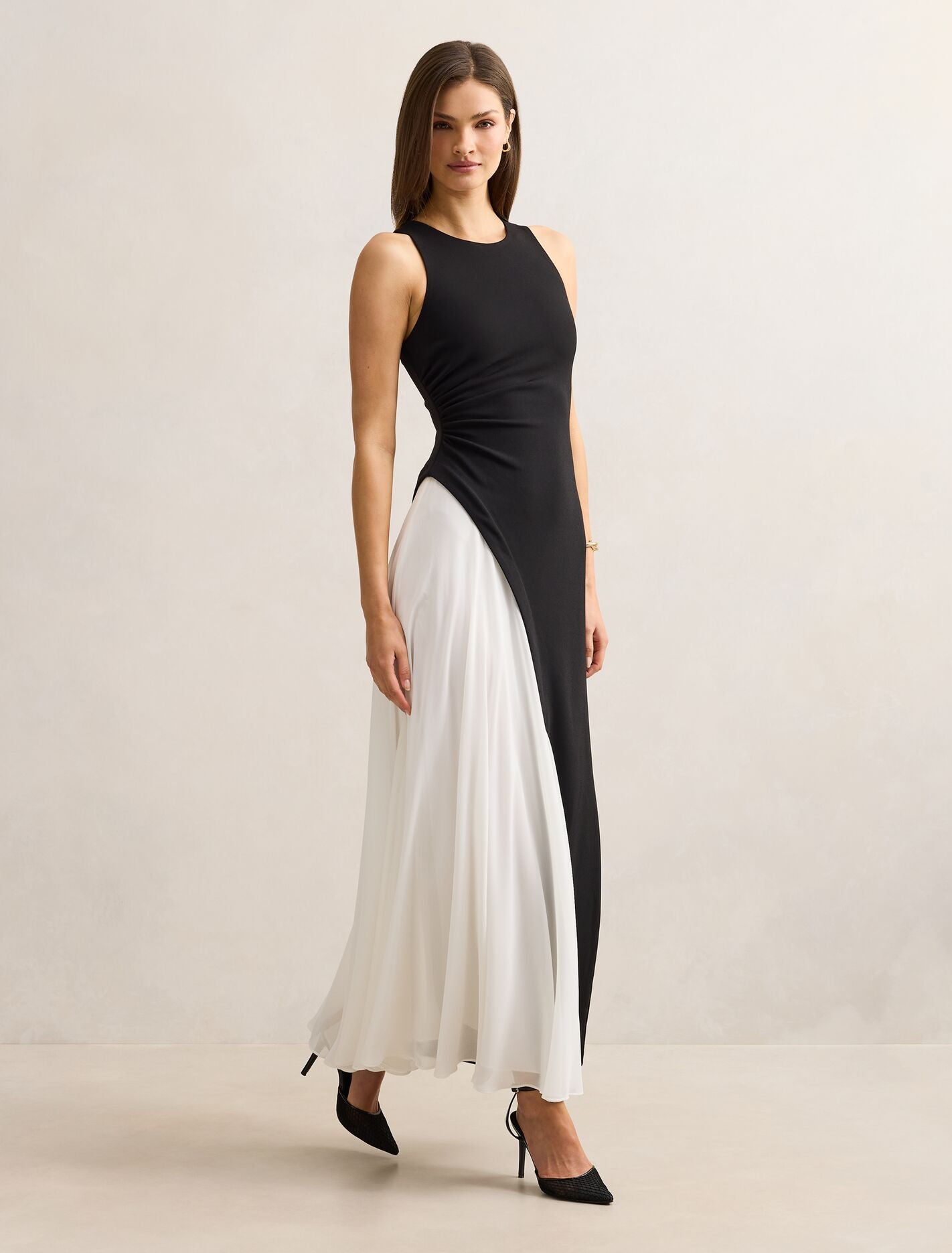 Candace Halter Contrast Maxi Dress Forever New