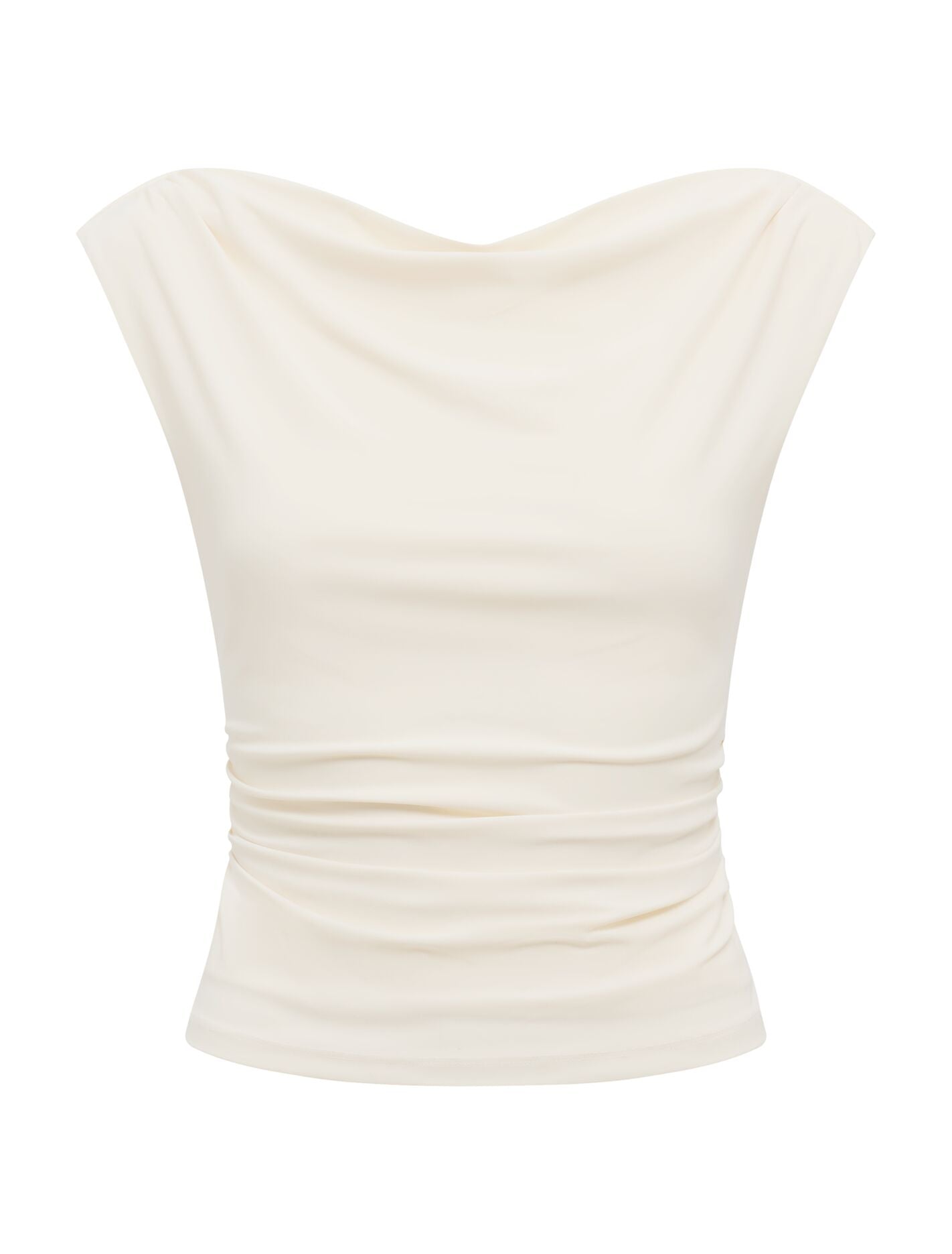 Ada Drape Cowl Back Top Cream | Forever New
