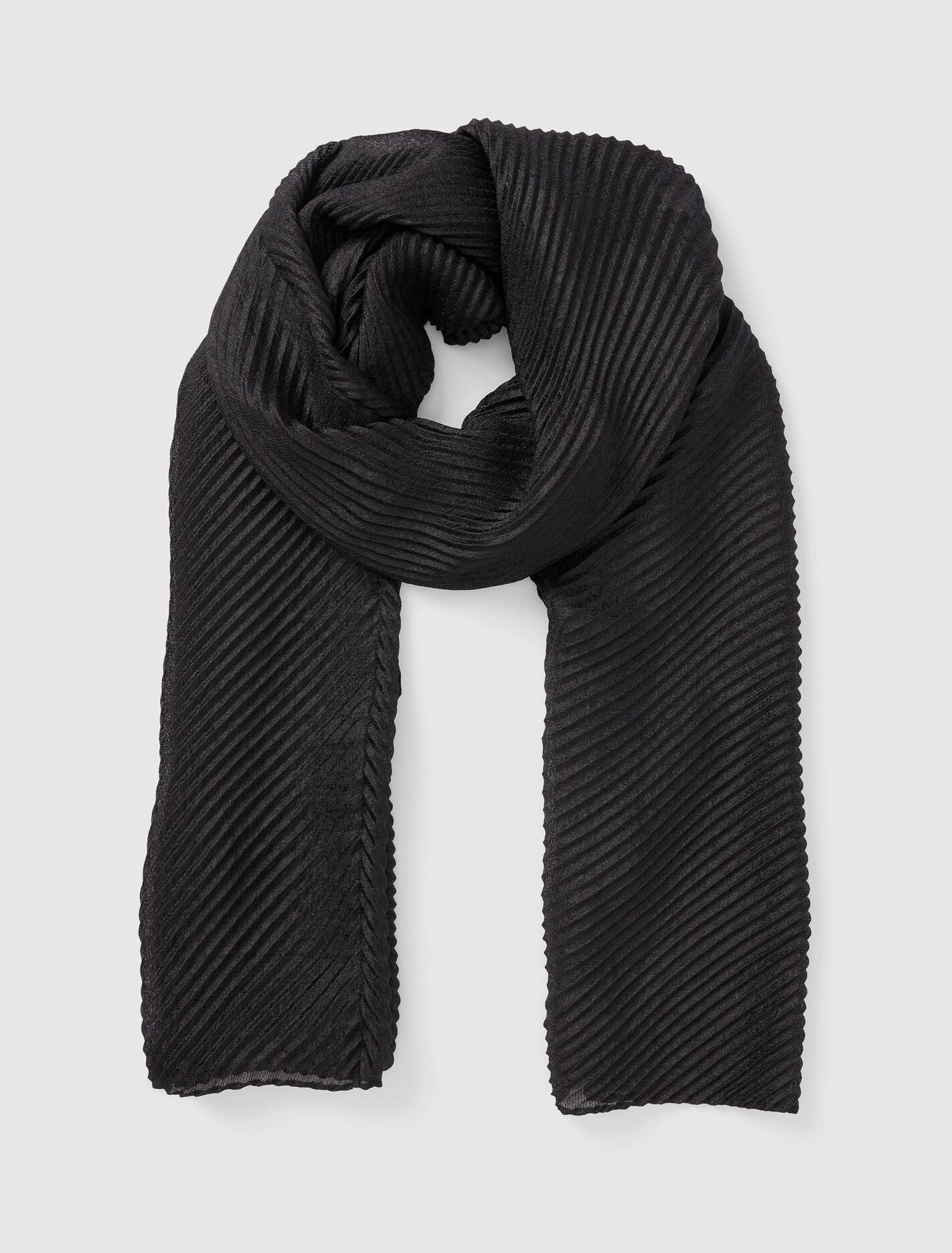 Harriet Pleated Scarf 0 Black Forever New