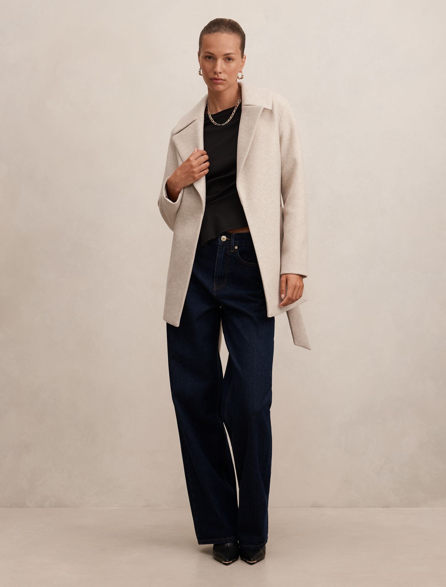 Sabrina Short Wrap Coat Mink | Forever New Sabrina Short Wrap Coat Mink | Forever New