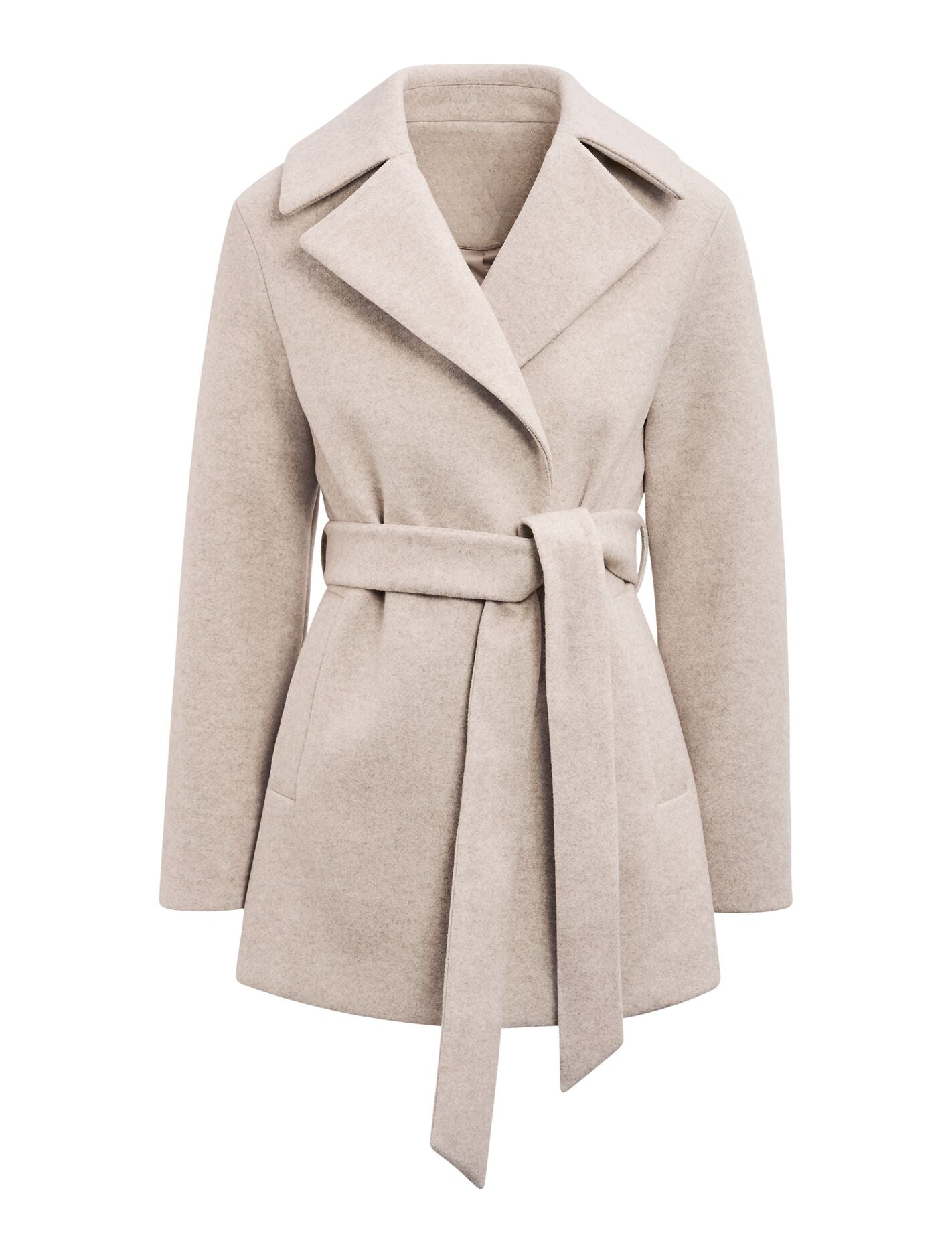 限定タイムセール！WRAP COLLAR COAT Sabrina Short Wrap Coat Mink | Forever New
