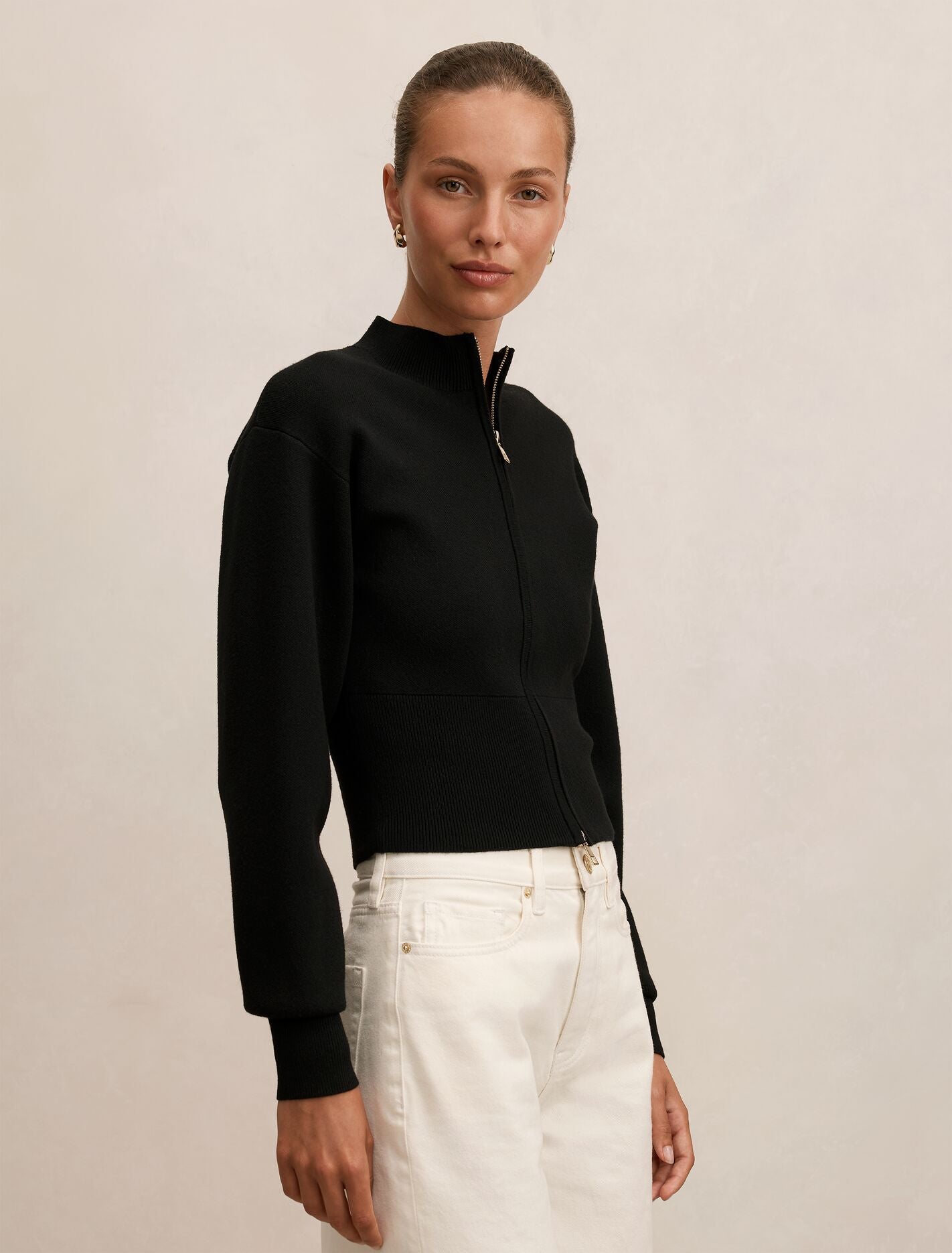 Hanna Zip Knit Jacket Forever New