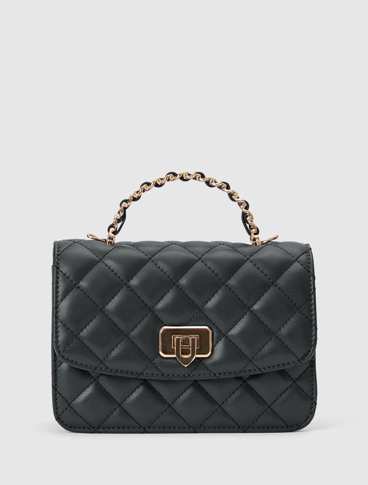 Azalea Quilt Metal Top Handle Bag Forever New